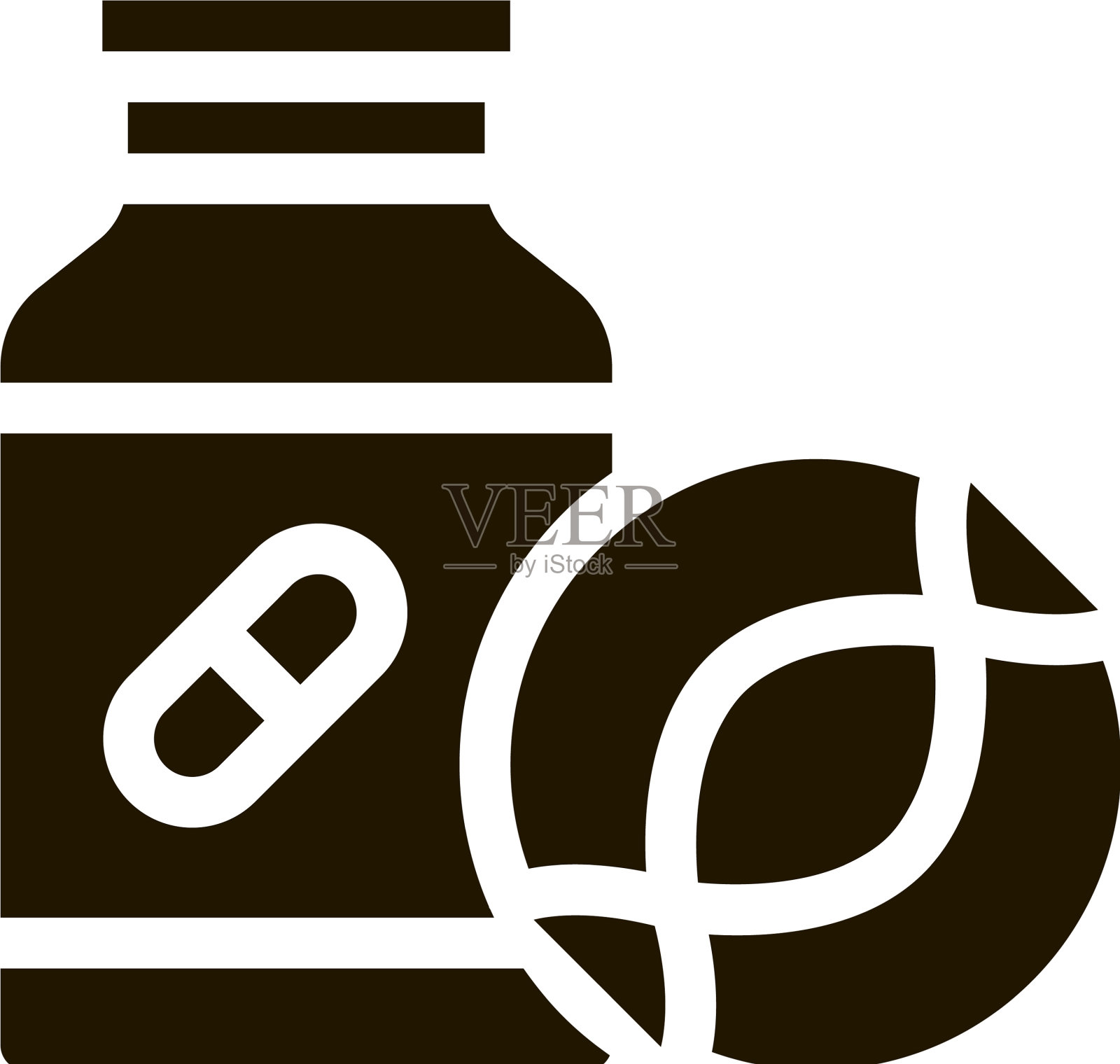 医药药瓶生物黑客图标插画图片素材