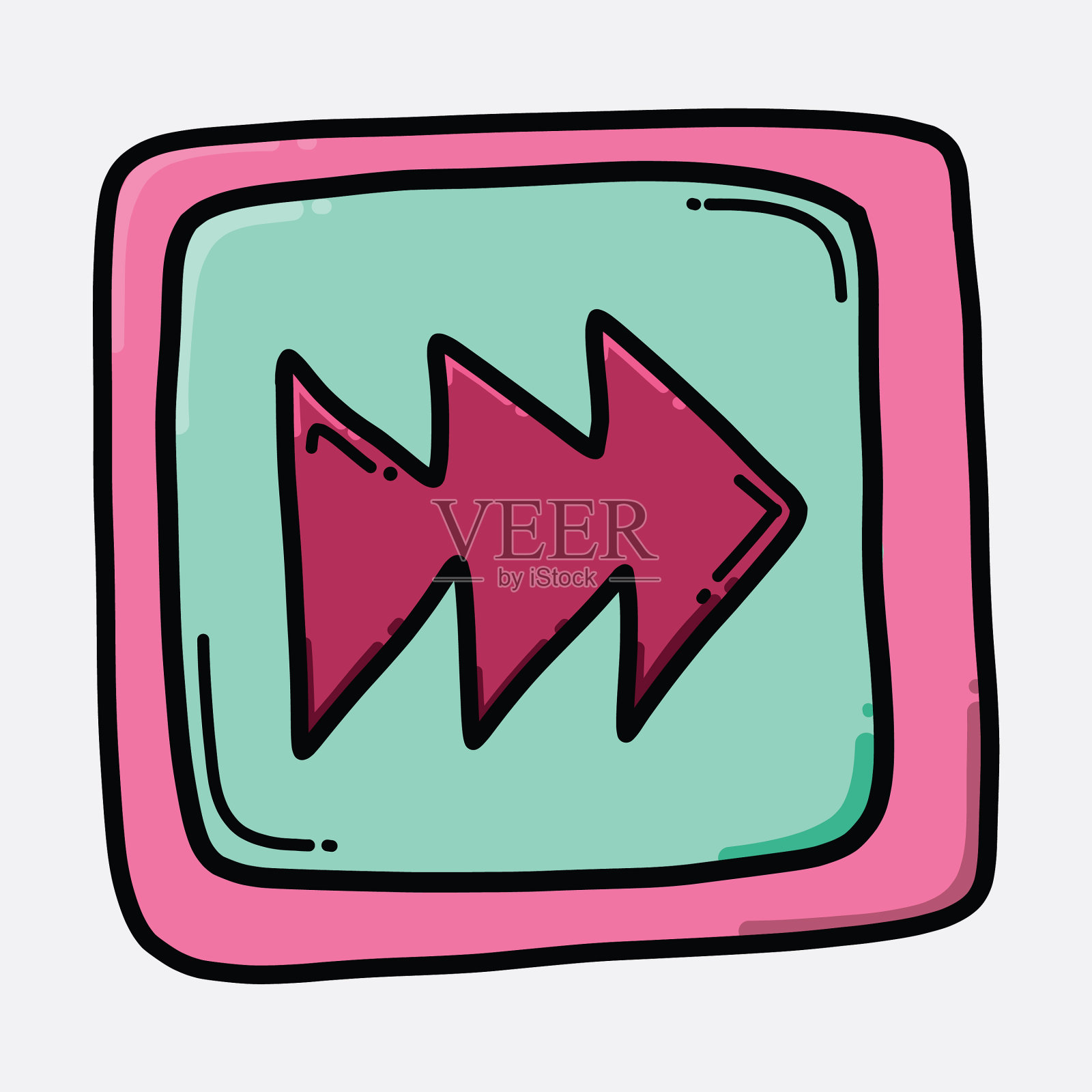 快进彩色图标绘图草图手绘图标素材