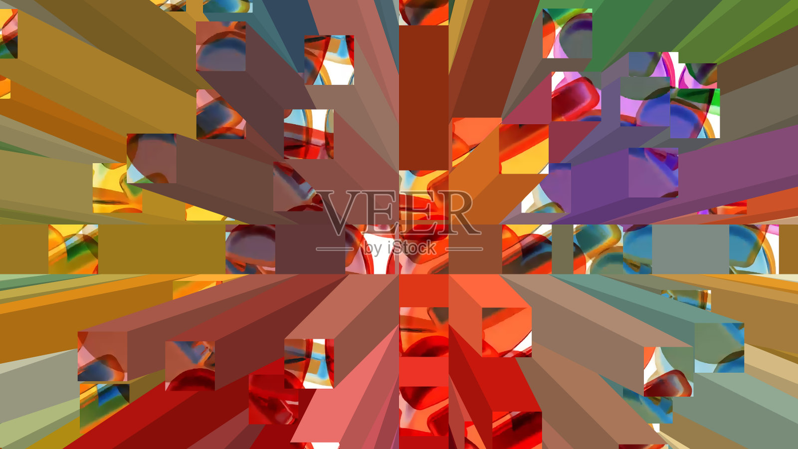 3D插图抽象充满活力的背景照片摄影图片