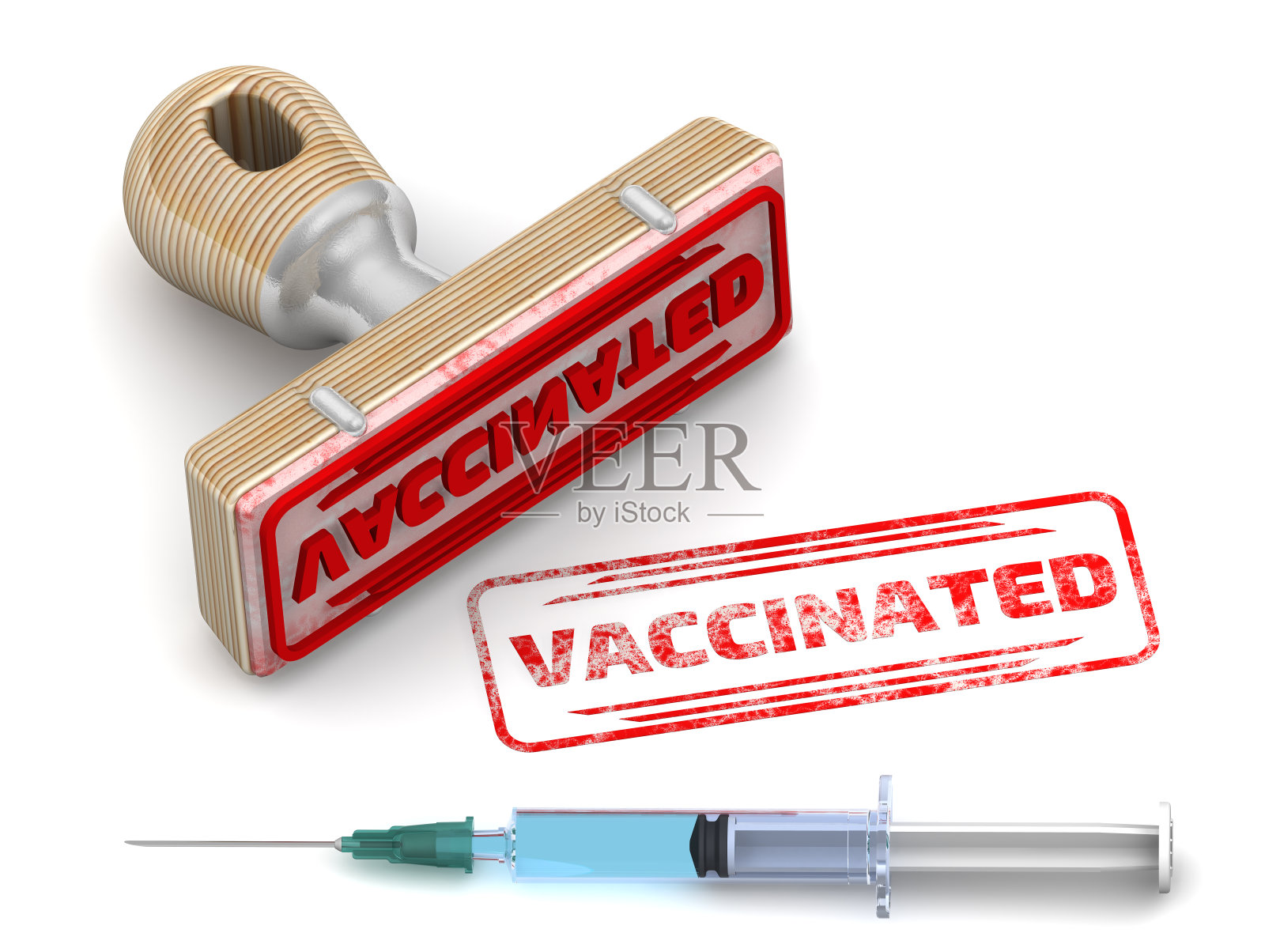 接种疫苗。邮票和印鉴照片摄影图片