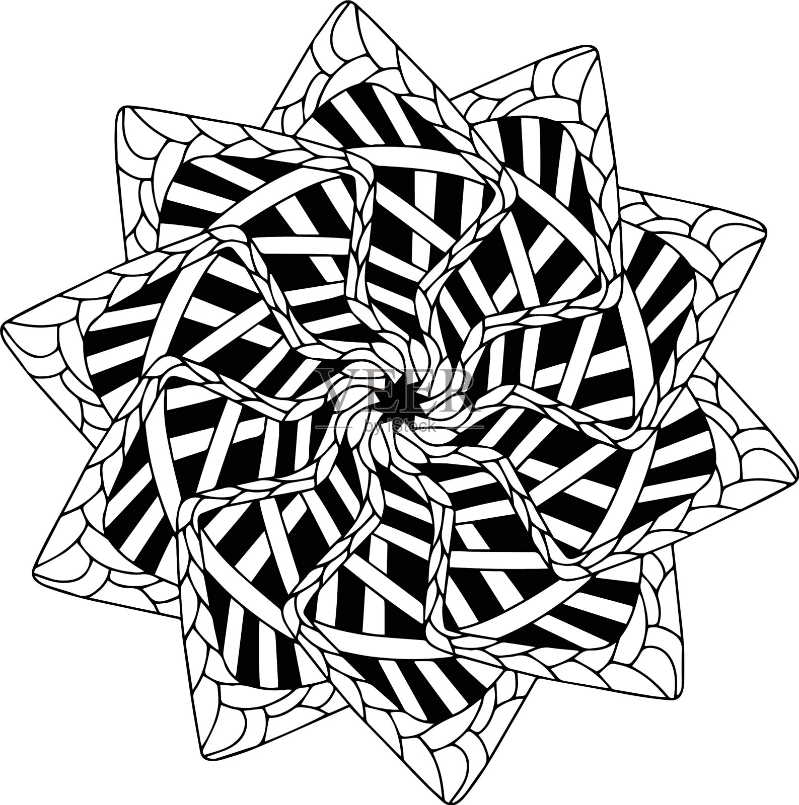 现代风格的曼荼罗插画图片素材