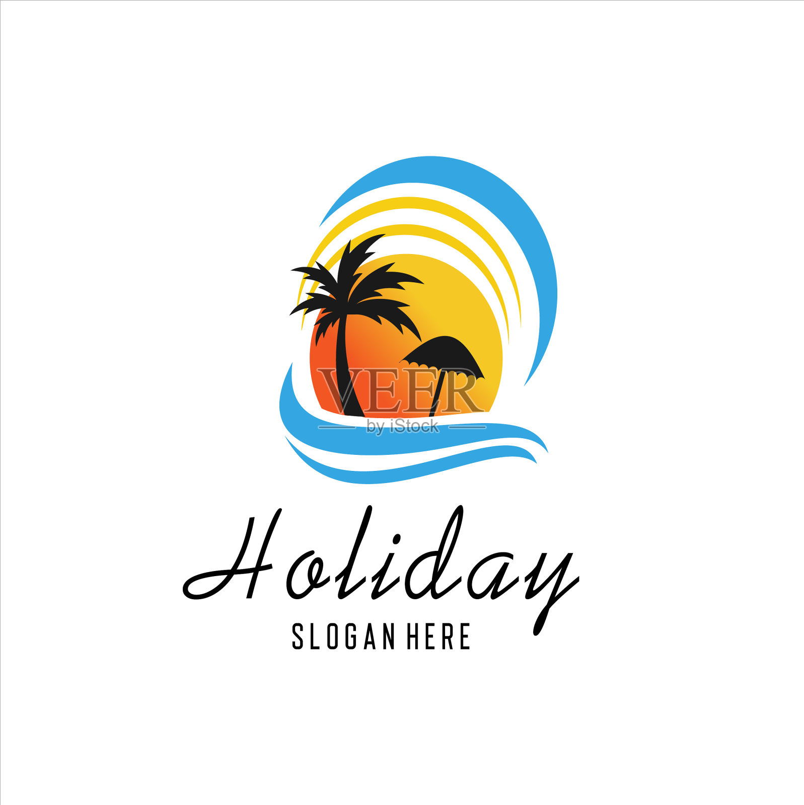 标志暑期设计插画图片素材