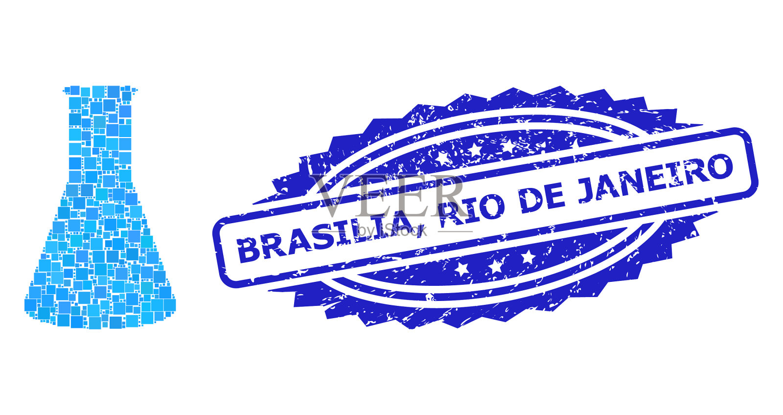 橡胶巴西利亚里约热内卢de janeiro邮票和广场插画图片素材