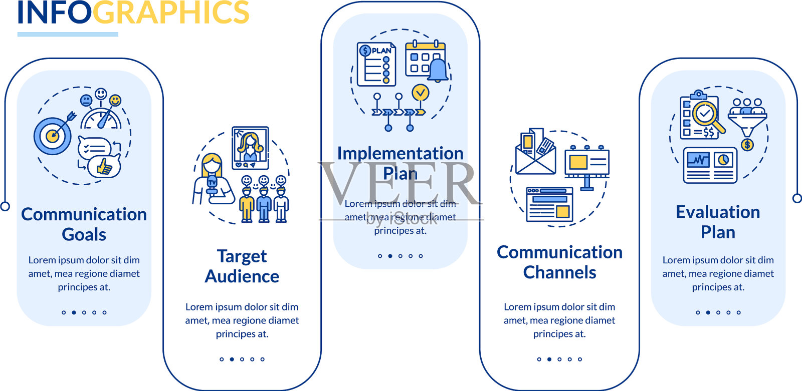 沟通策略组件信息图表插画图片素材