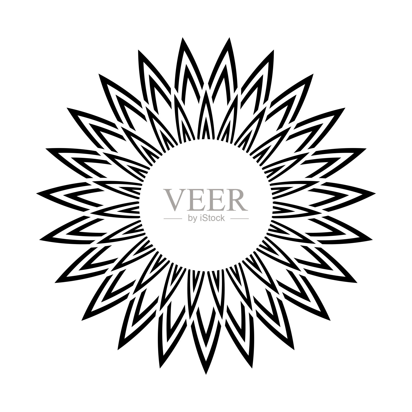 抽象装饰的几何圆形设计元素。插画图片素材