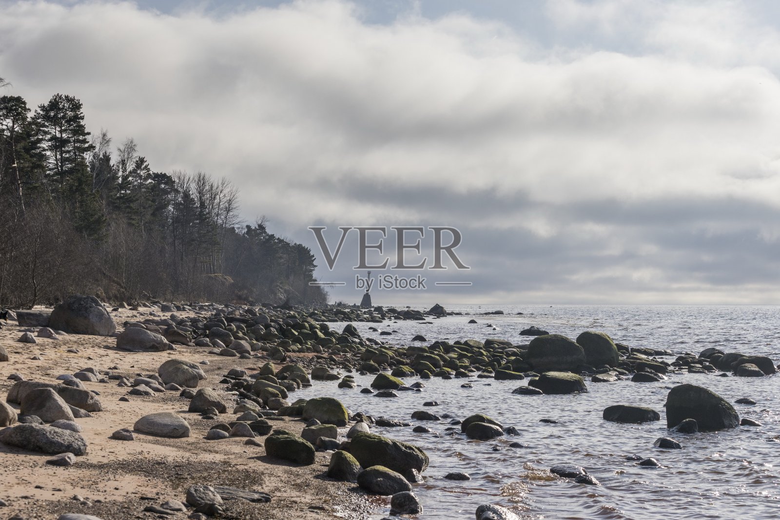 美丽,海景在阳光明媚,春暖花开的日子。拉脱维亚,波罗的海照片摄影图片