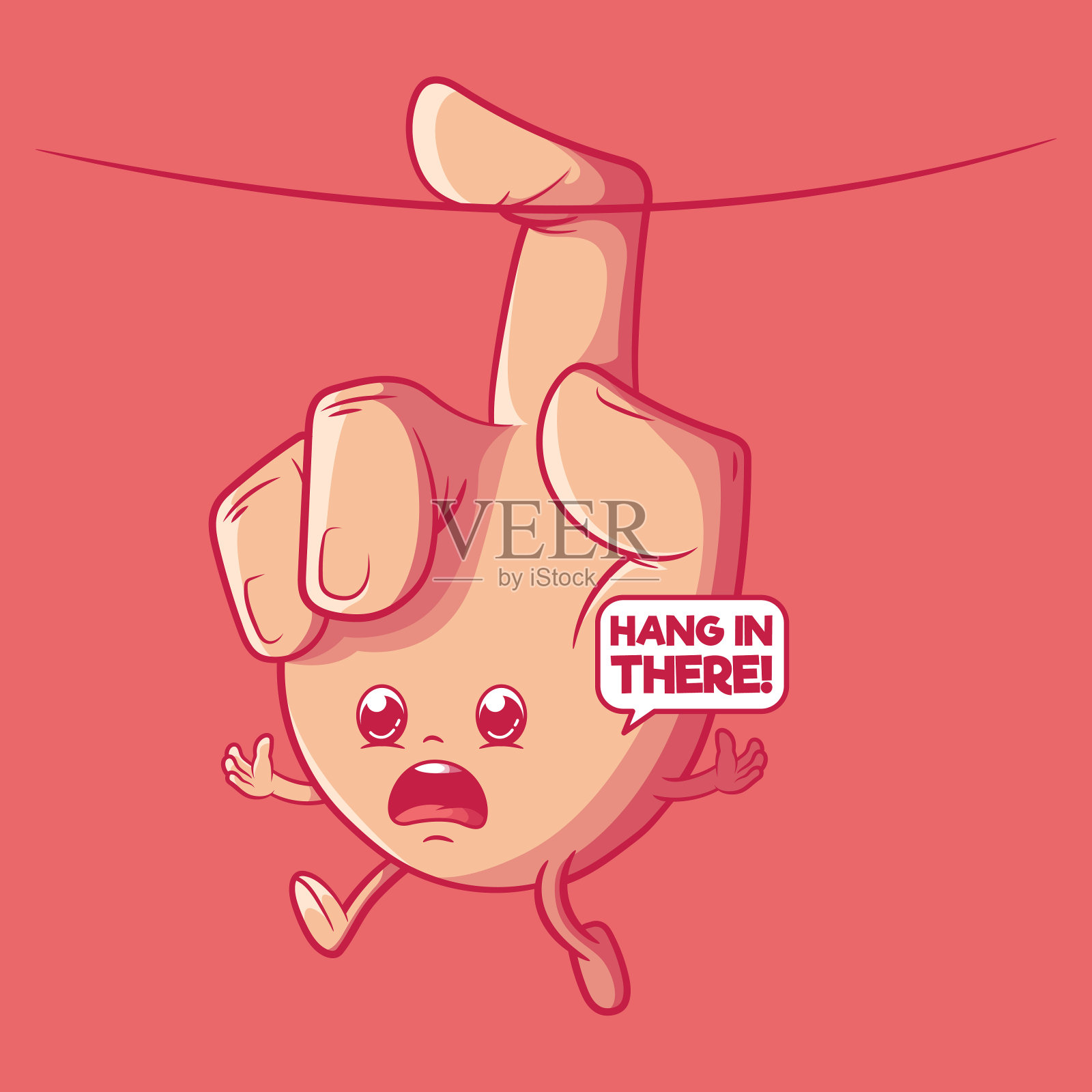 手握矢量插图。插画图片素材