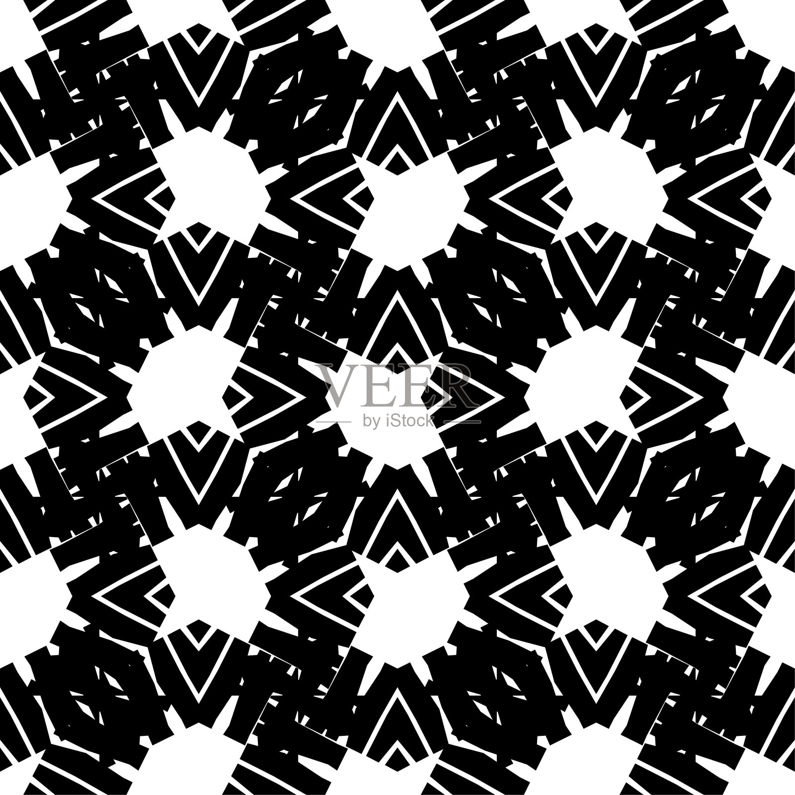 锯齿形。几何形状的马赛克。无缝模式。插画图片素材