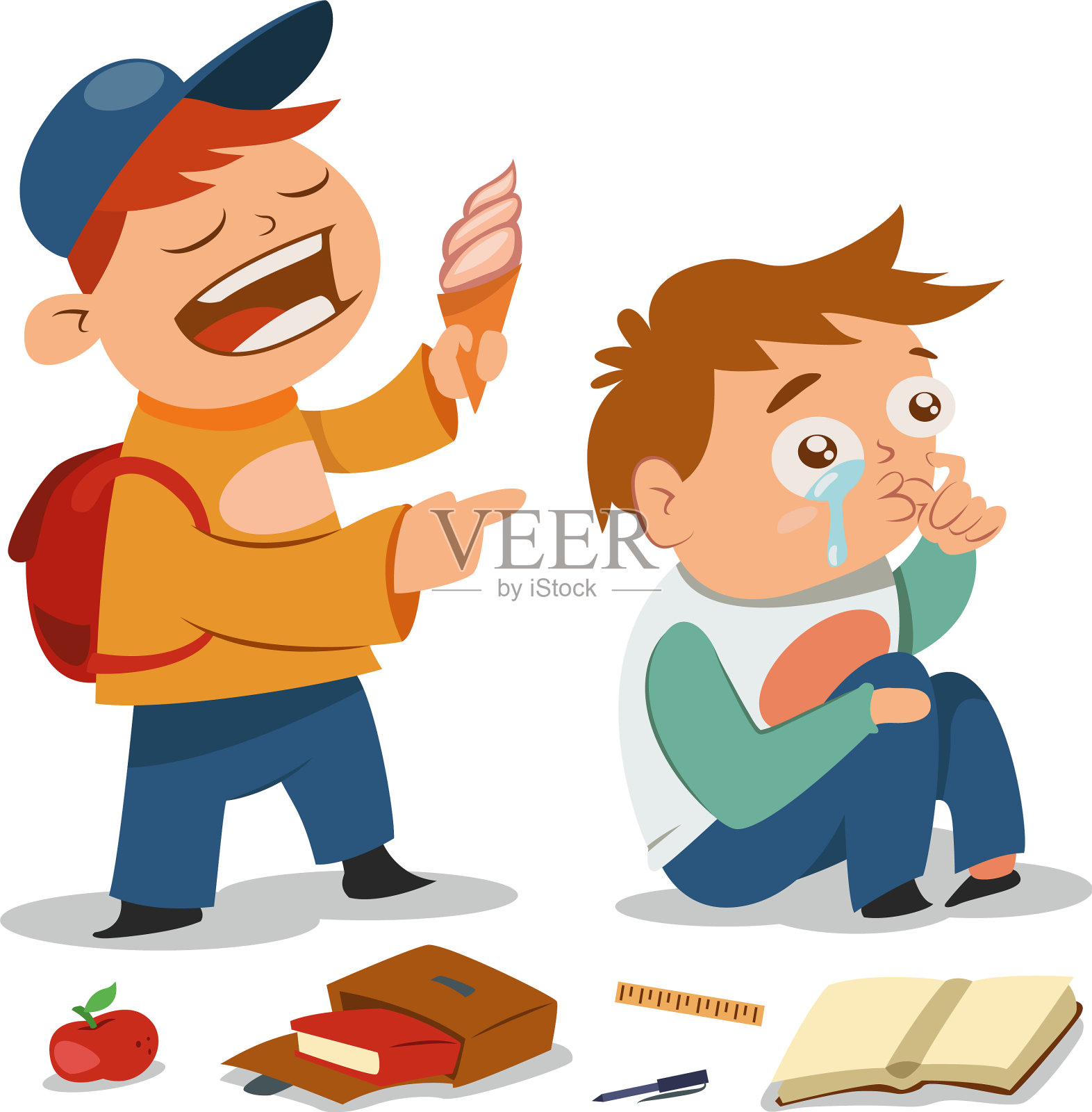 欺凌插画图片素材