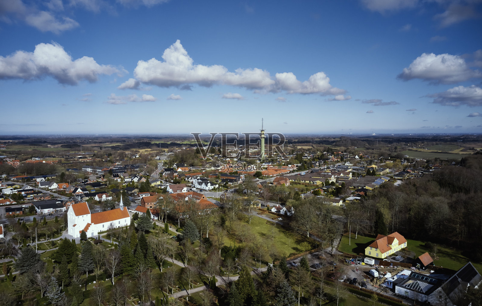 丹麦的一个小镇照片摄影图片