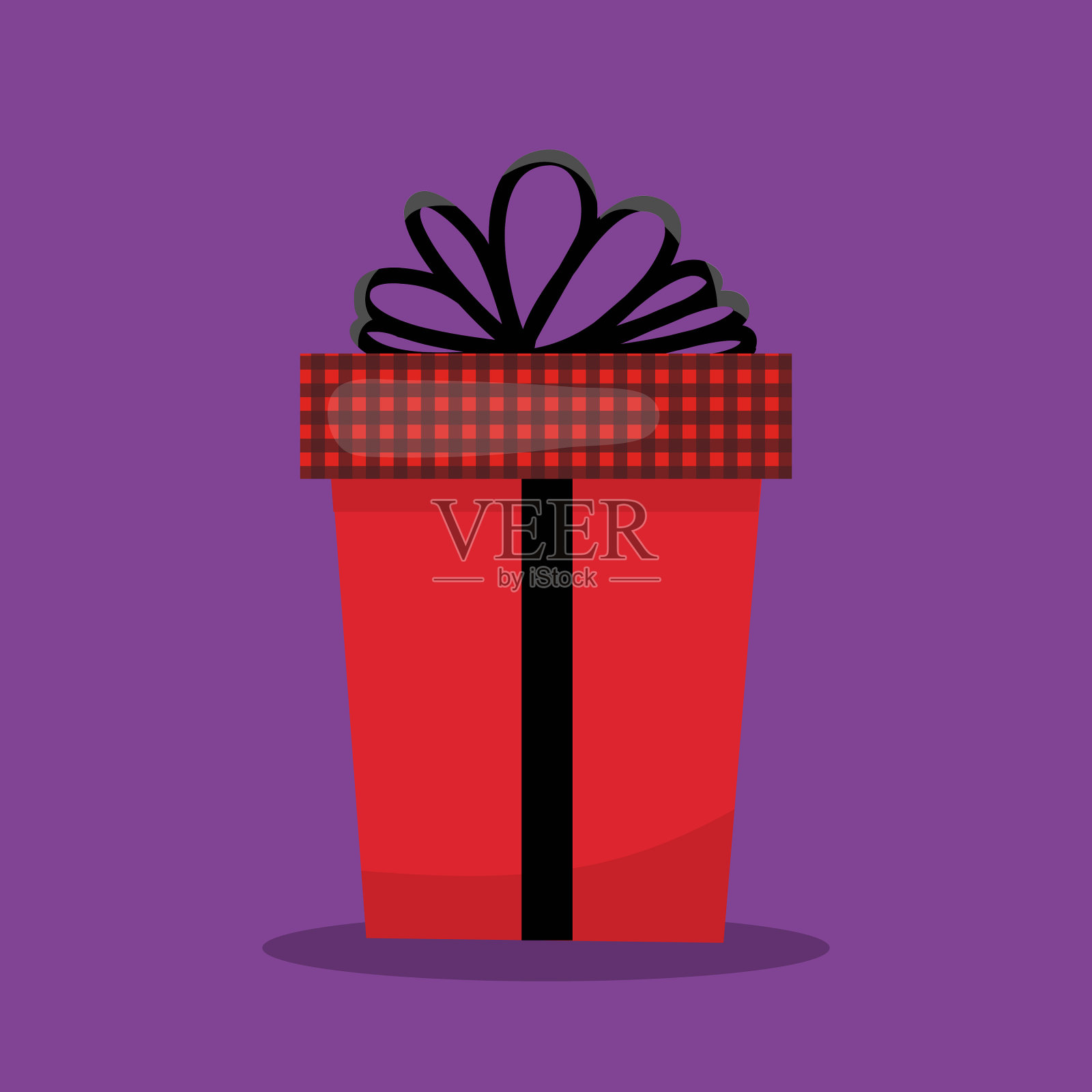 礼物红盒子高10插画图片素材