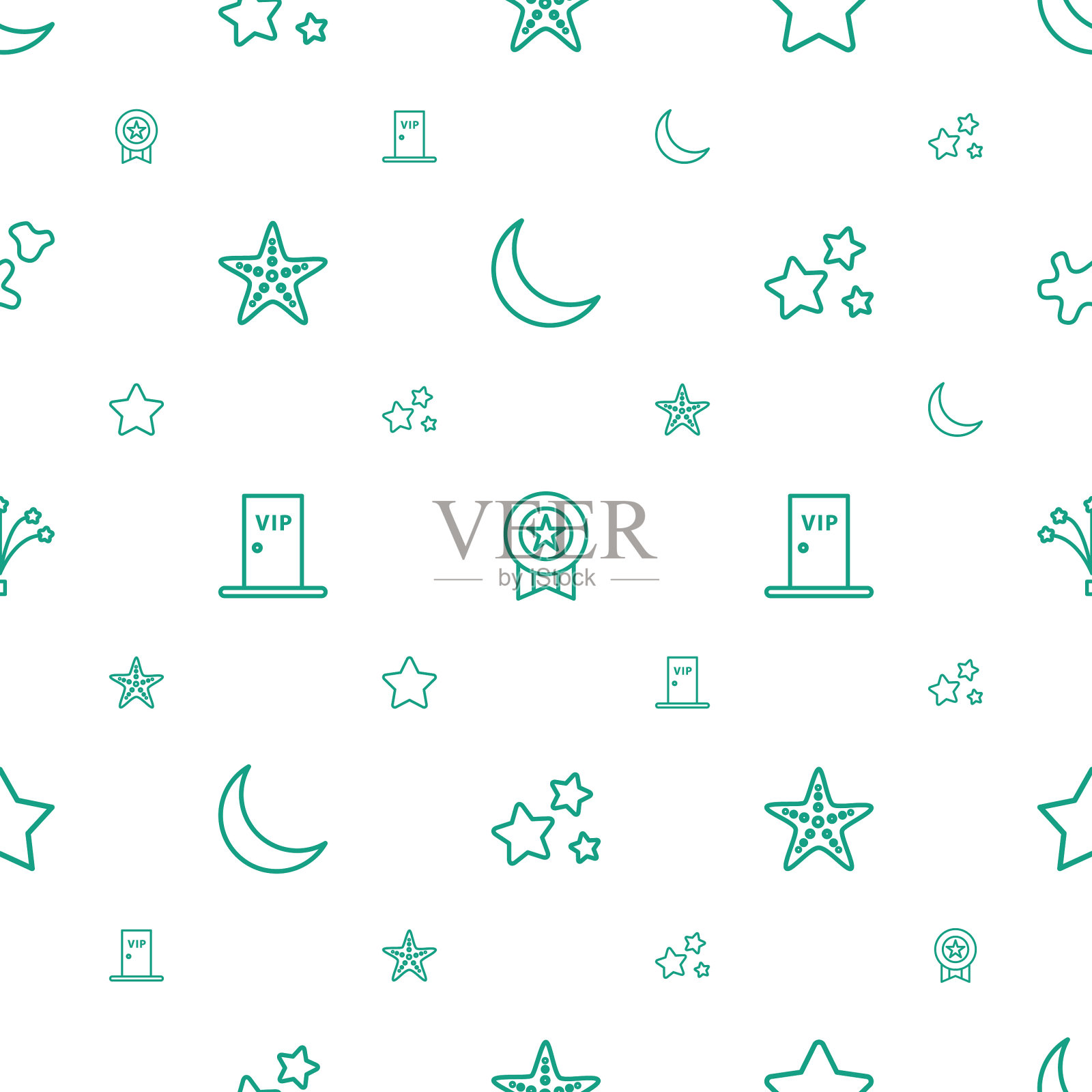 星形图标图案无缝白色背景插画图片素材