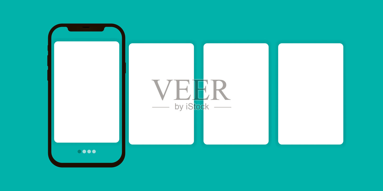 社交媒体帖子模板。旋转木马后插画图片素材