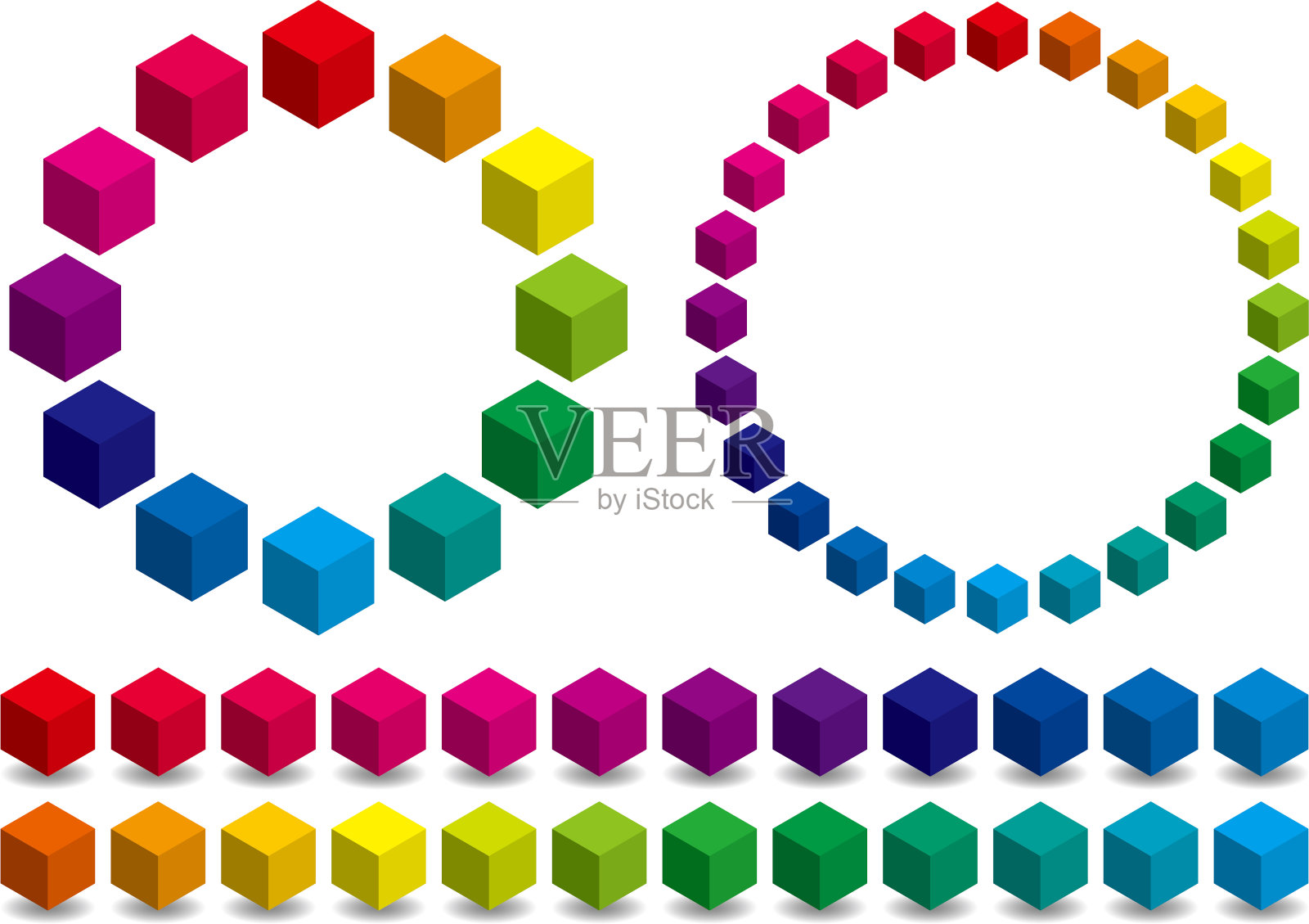 颜色图表的插图材料插画图片素材