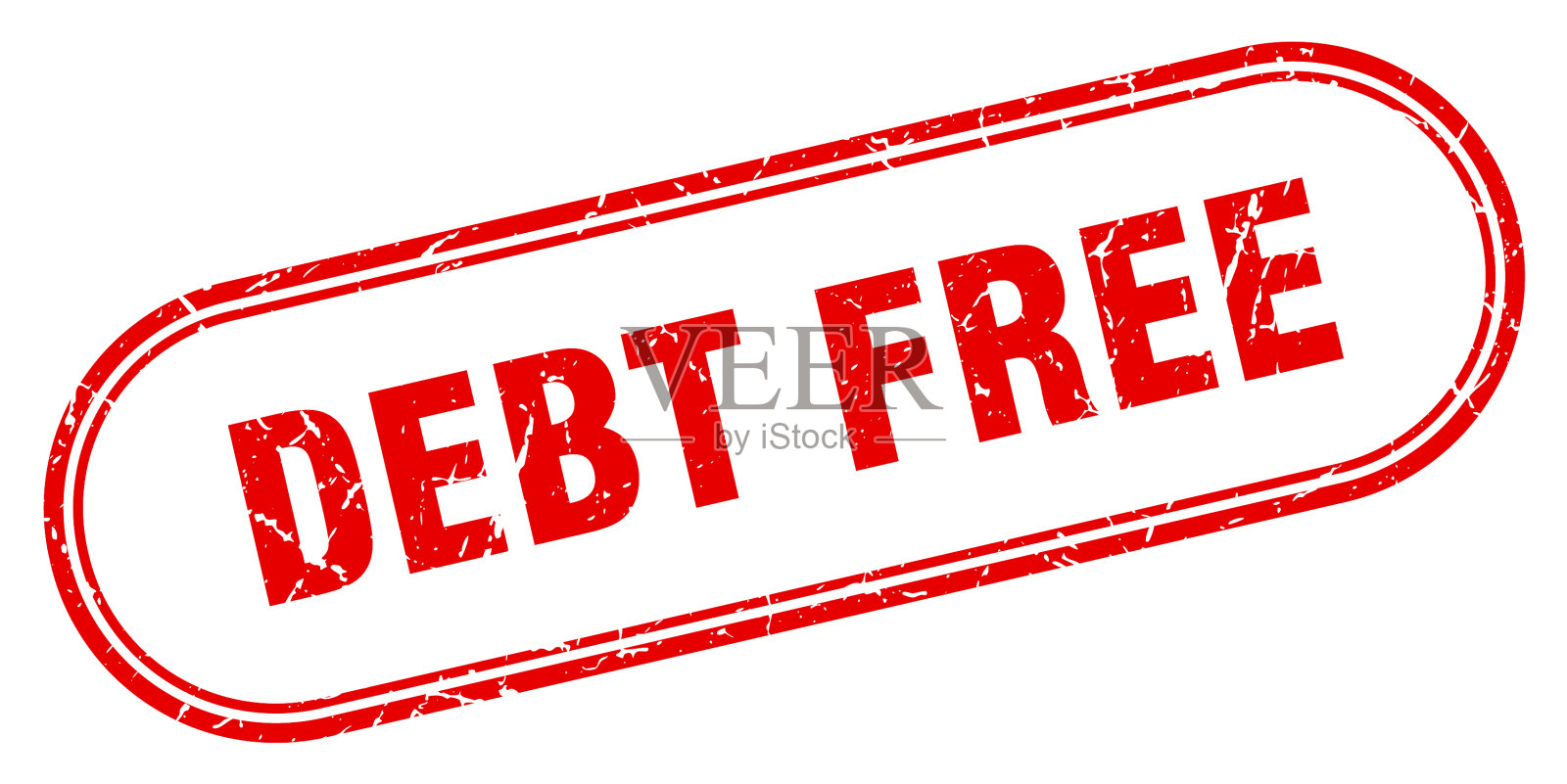 债务免费邮票圆形grunge纹理标志标签插画图片素材