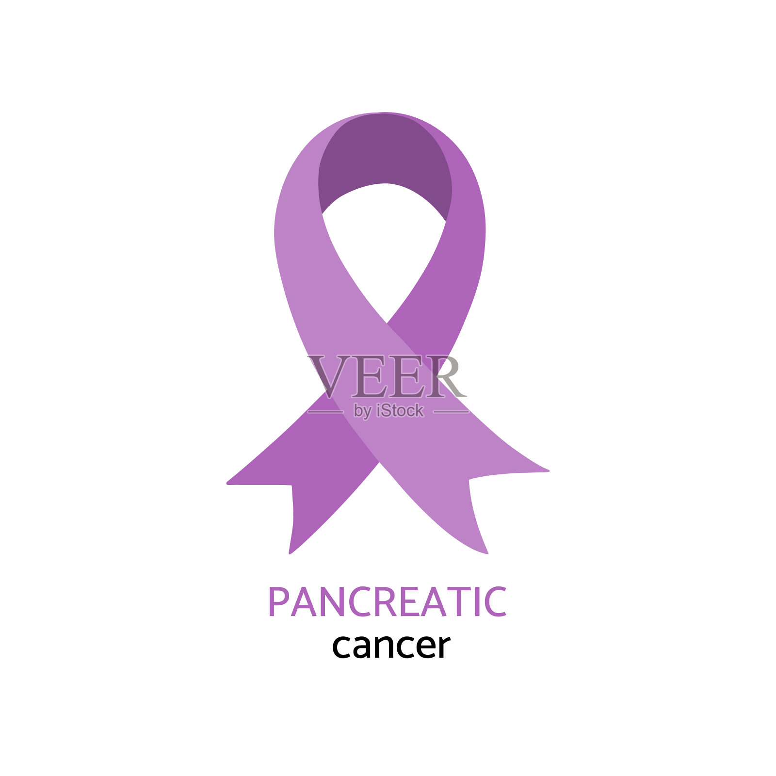 胰腺癌意识的象征。插画图片素材