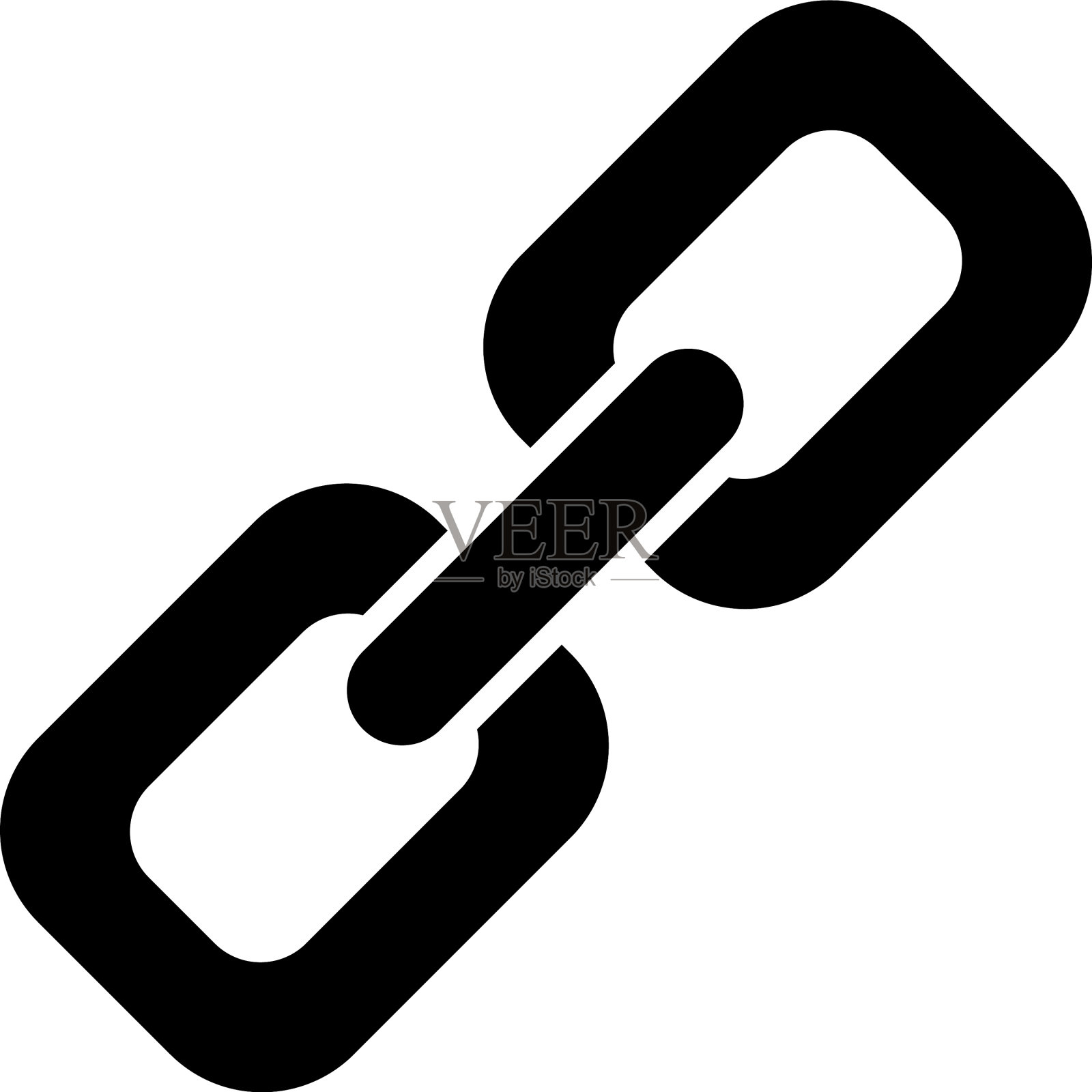 链接链图标剪影风格设计元素图片