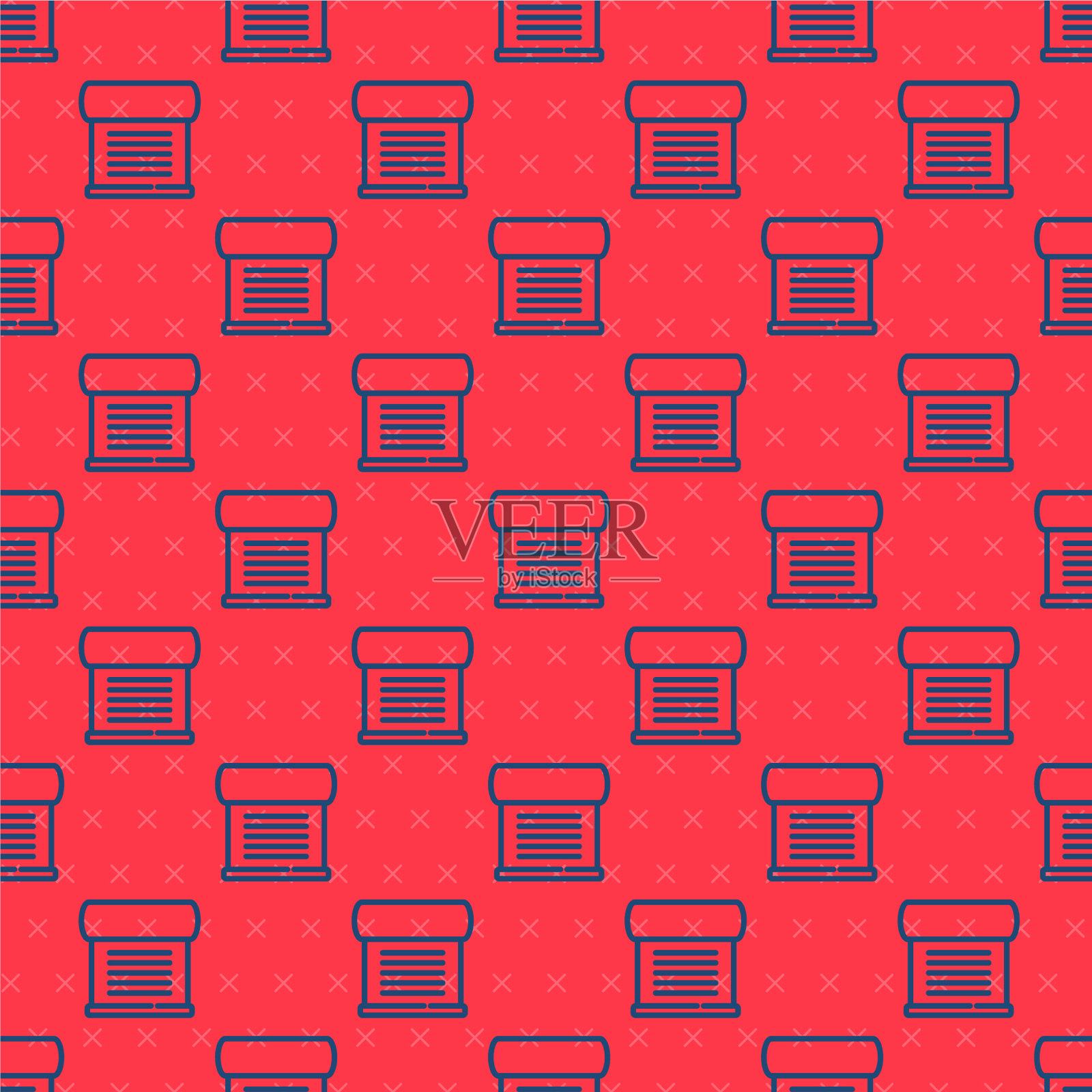 蓝线法令纸羊皮纸卷轴图标插画图片素材