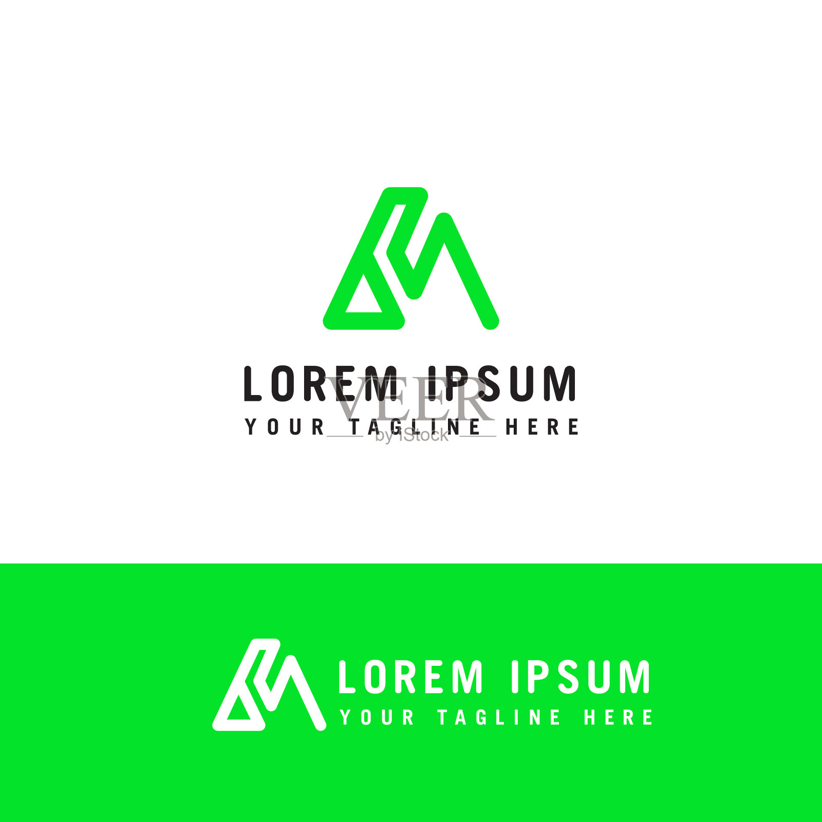 字母m线条标志设计线形创意极简插画图片素材