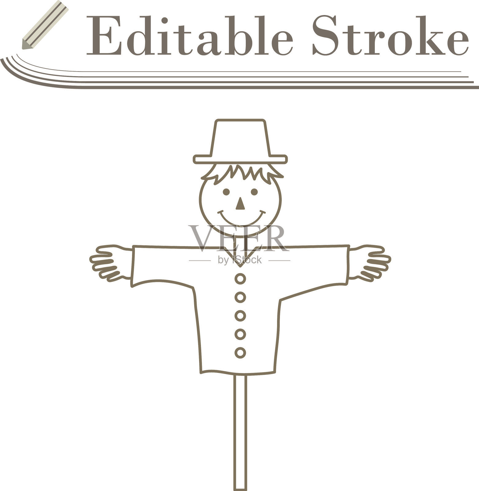 稻草人图标插画图片素材