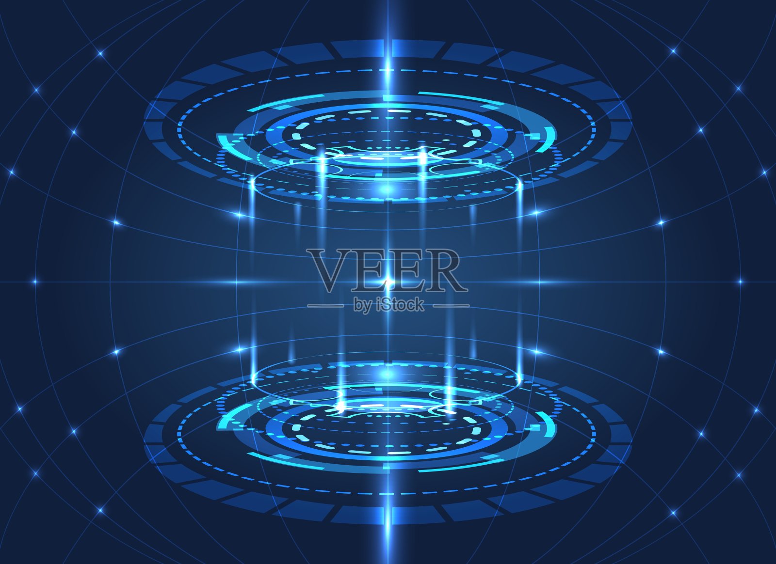 数字未来空旷舞台插画图片素材