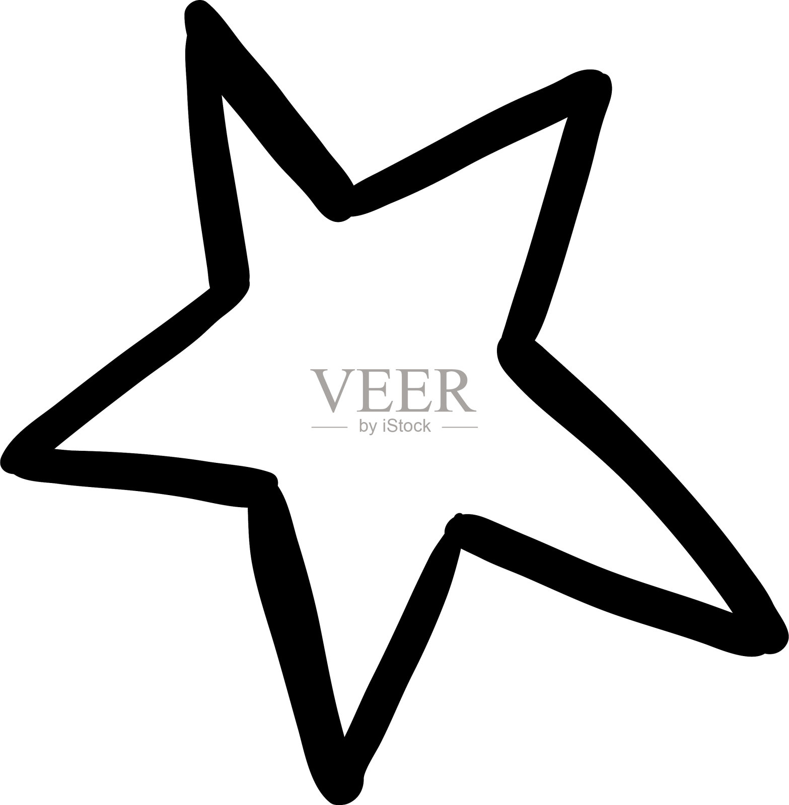 万圣节涂鸦明星元素孤立设计元素图片