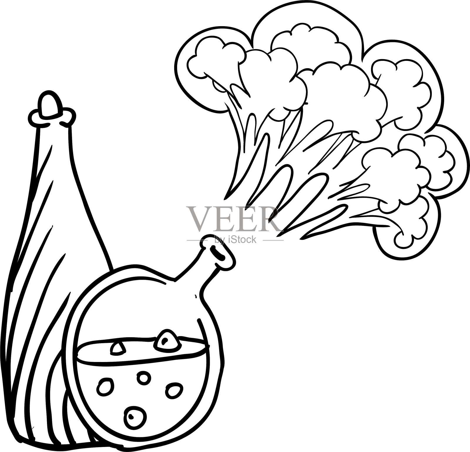 万圣节毒瓶涂鸦隔离设计元素图片