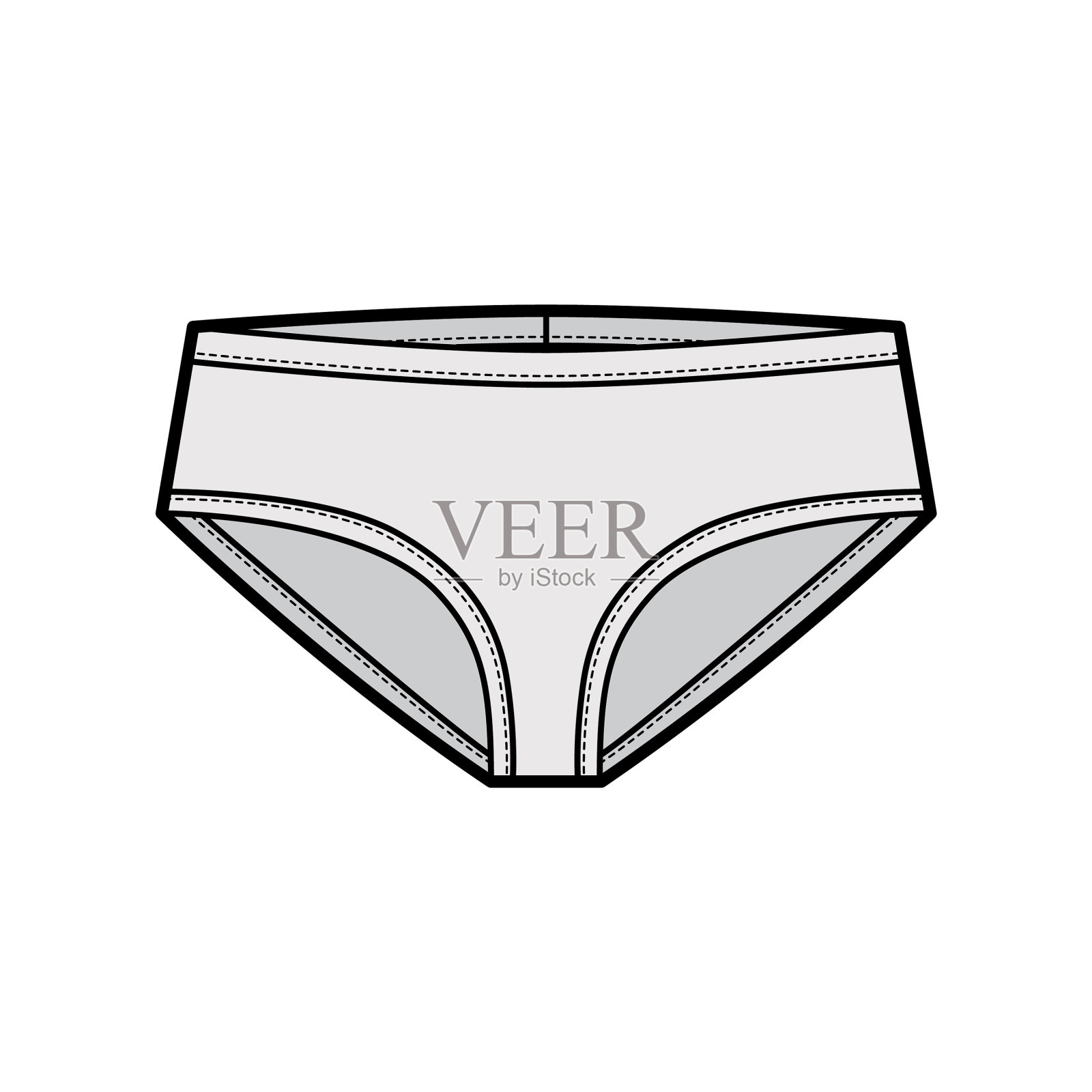 窄前brief内衣技术时尚插画图片素材