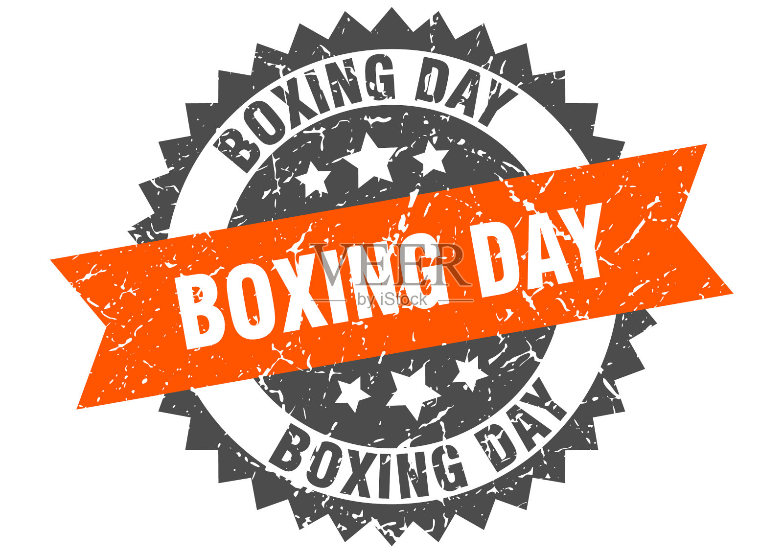 节礼日邮票垃圾圆形标志与缎带插画图片素材