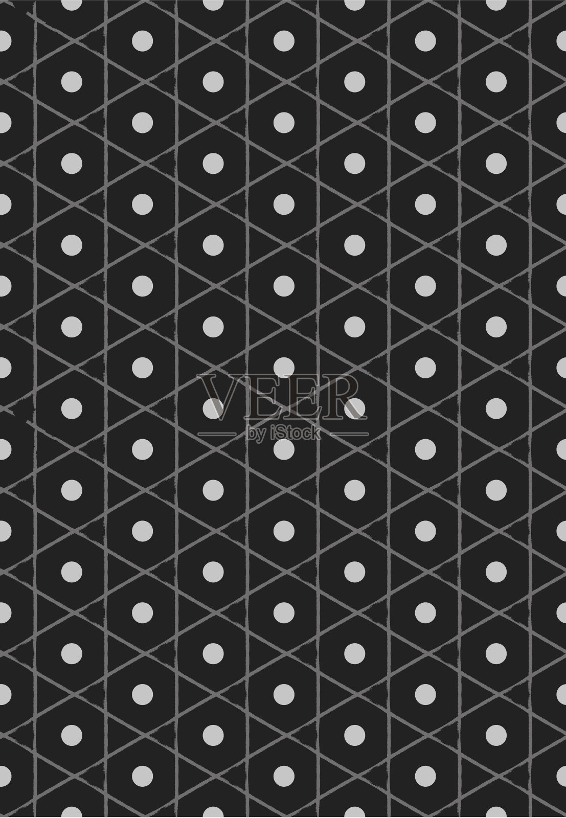 简单的几何无缝模式与线和点。无缝的向量插画图片素材