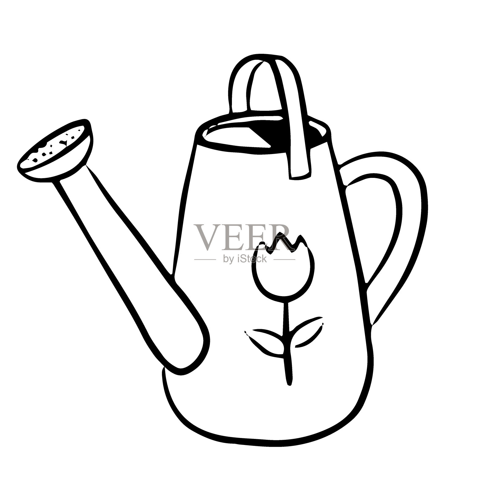 喷壶插画图片素材