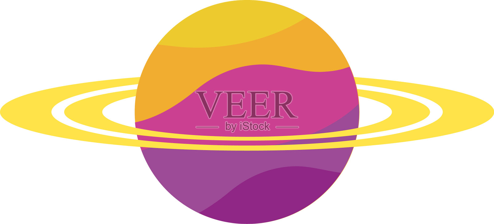 土星行星空间孤立图标设计元素图片