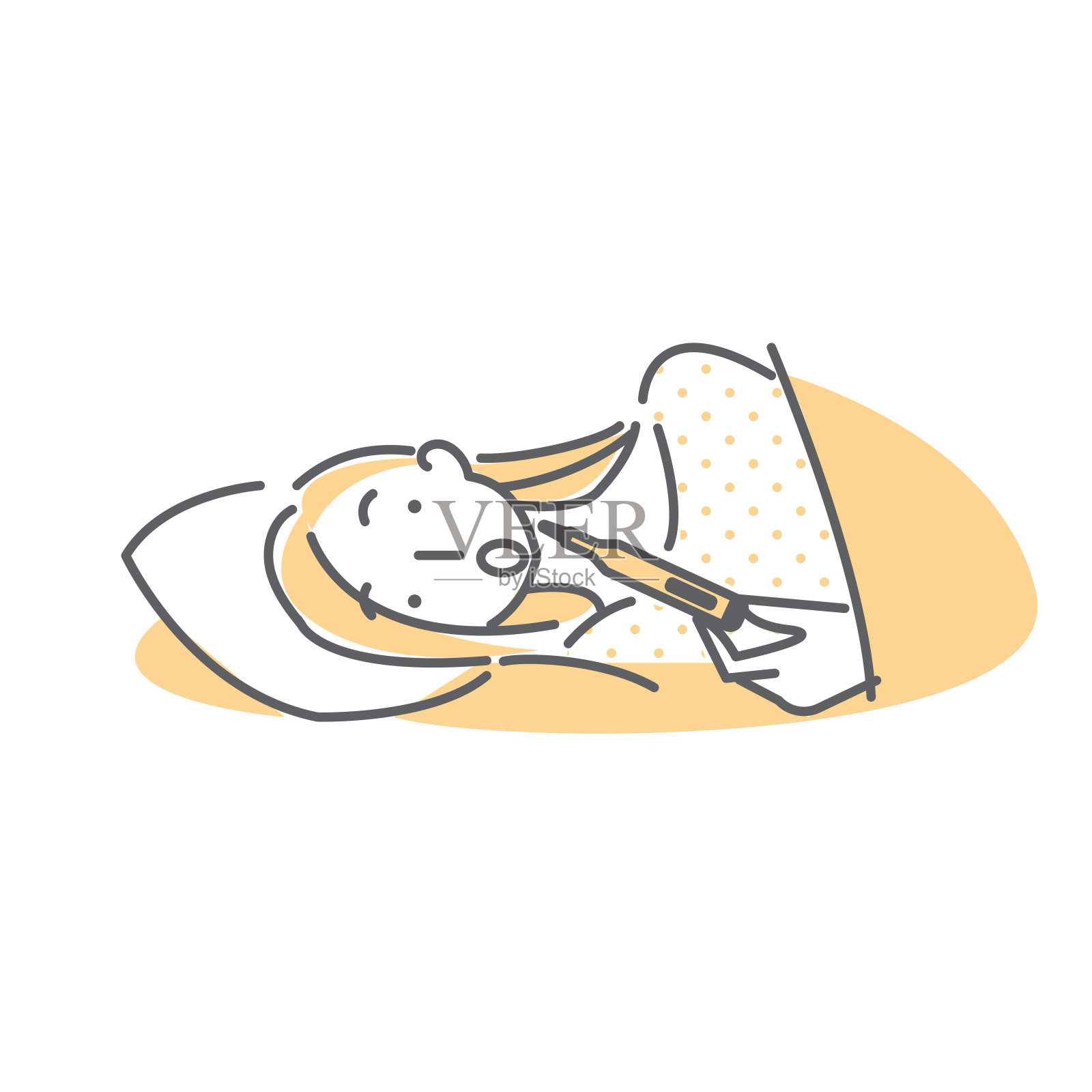 孕妇,简单的例子插画图片素材