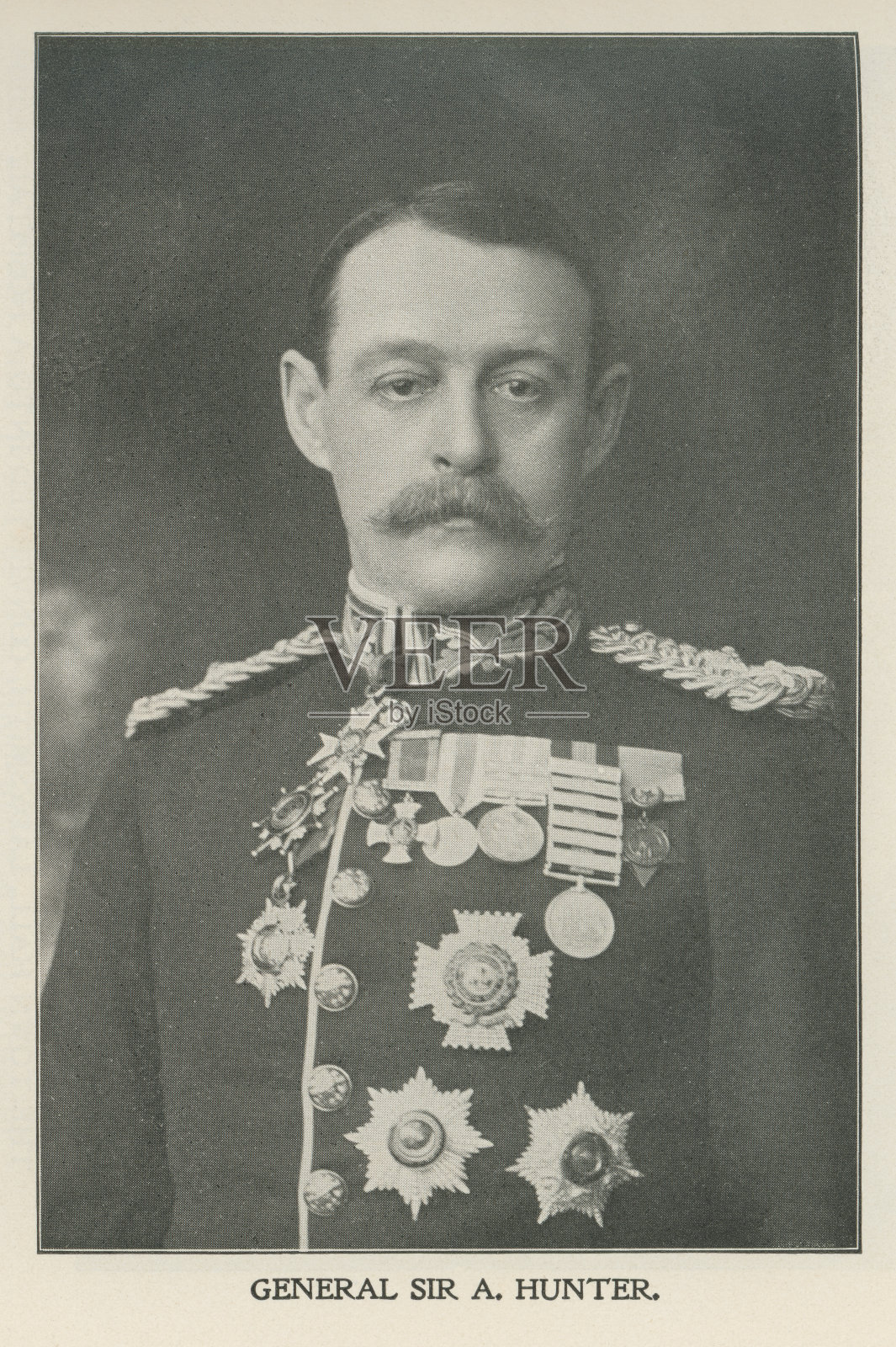 阿奇博尔德·亨特将军,19世纪照片摄影图片