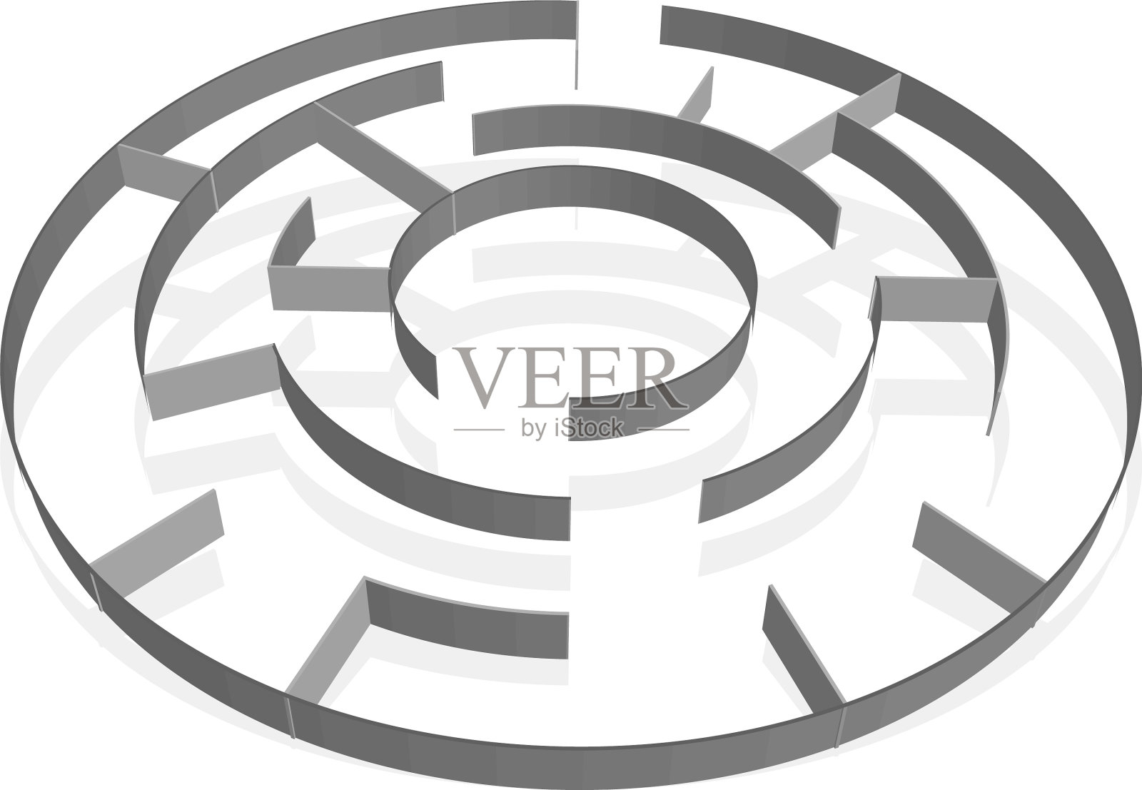 可解决的3d迷宫迷宫谜脑筋急转弯插画图片素材