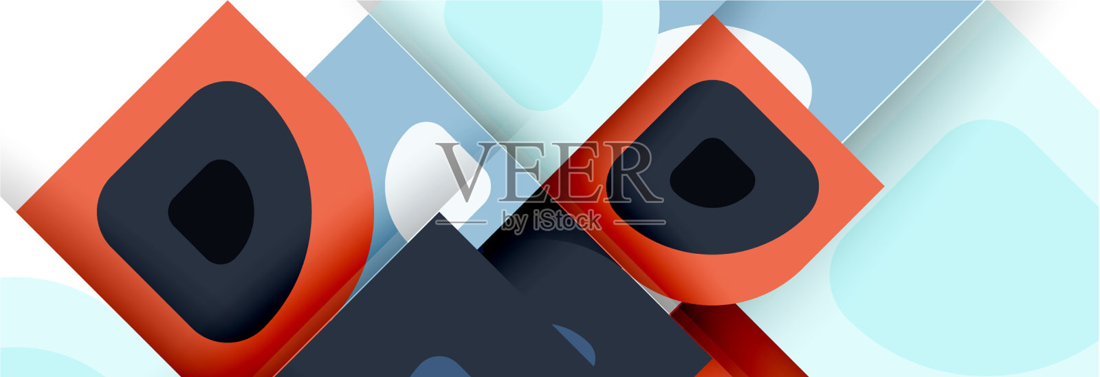 集现代几何抽象插画图片素材