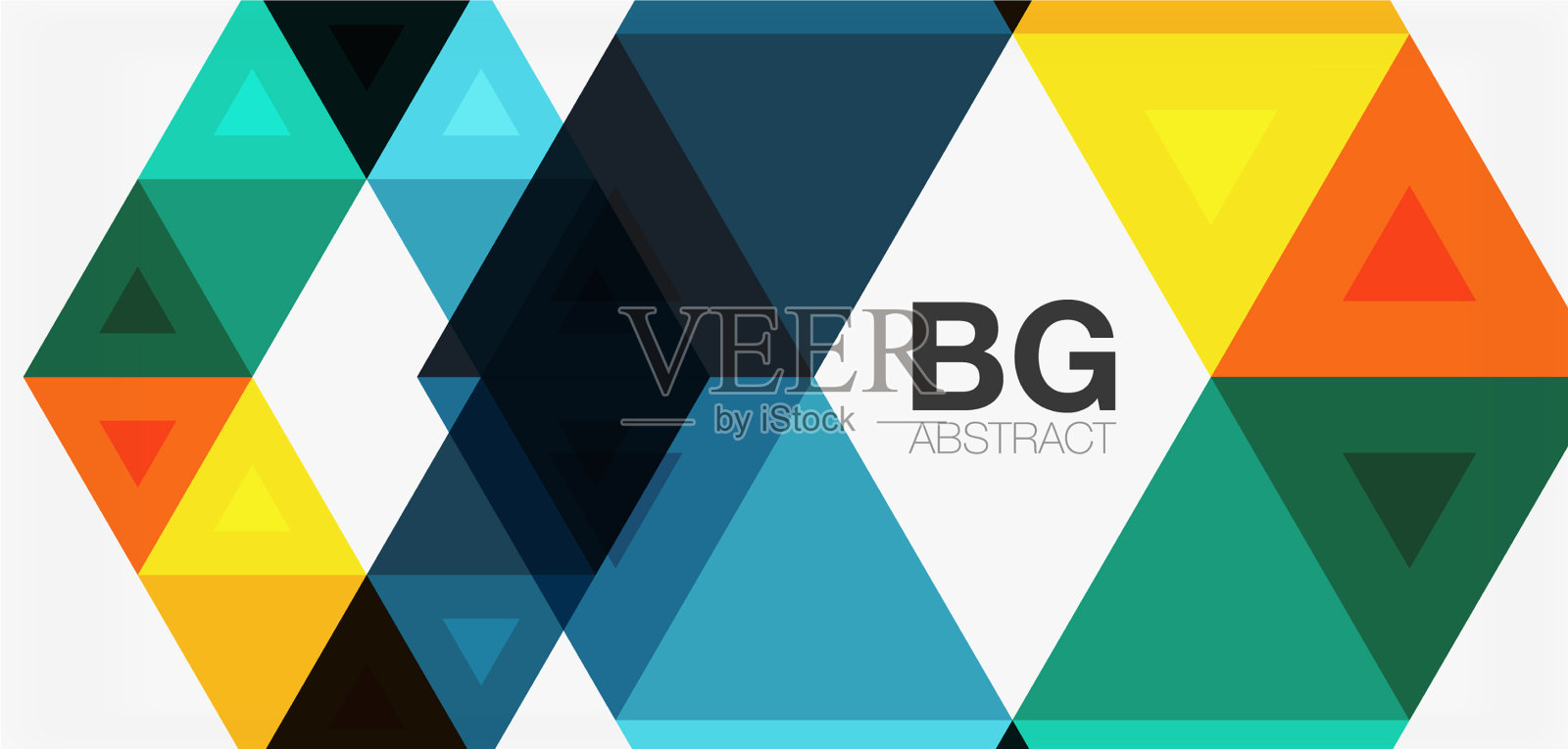 镶嵌三角形图案为抽象背景插画图片素材