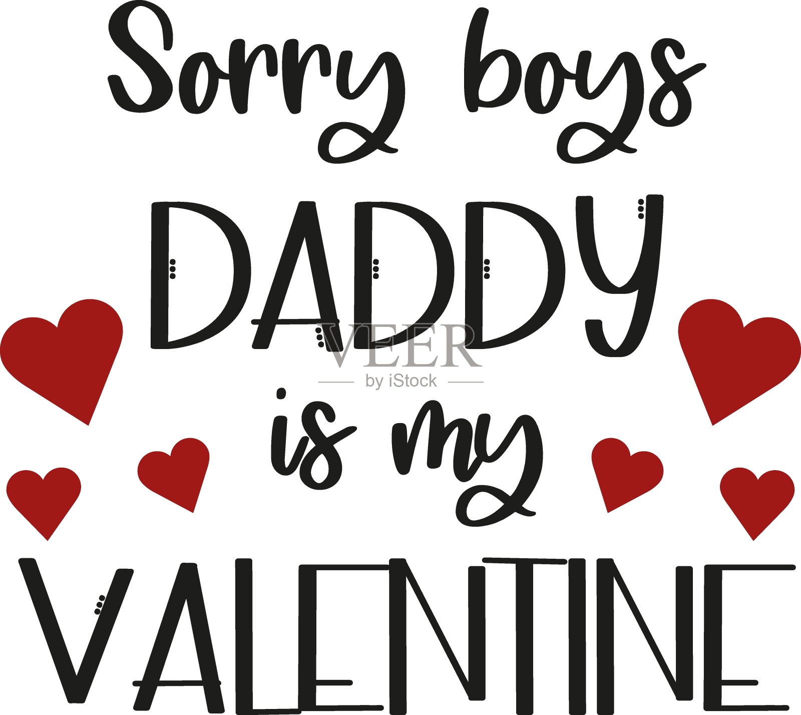 情人节或明信片上的爱情标志。插画图片素材