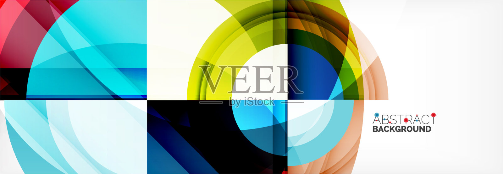 圆形形状三角形和圆形现代设计模板素材