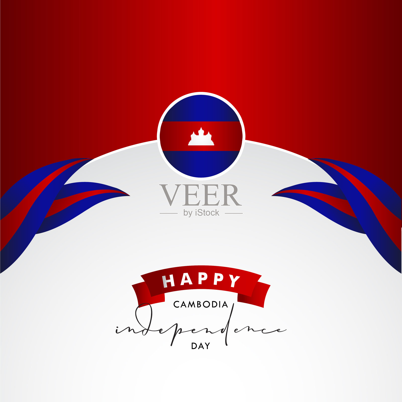 柬埔寨独立日的横幅和设计插画图片素材