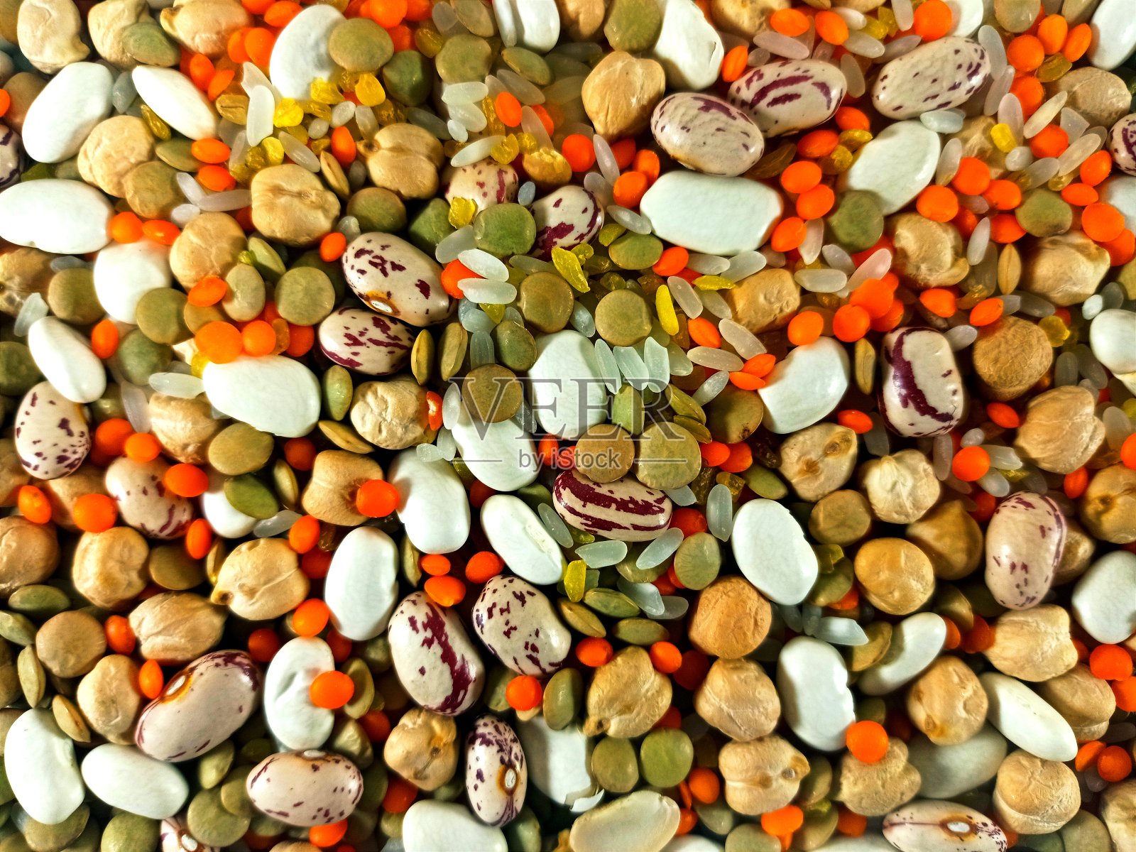 混合干豆类照片摄影图片