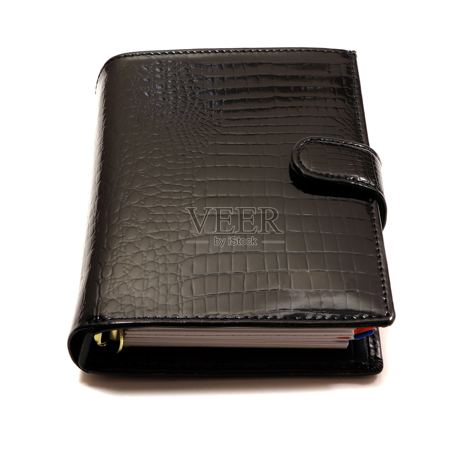 一个记录簿,笔记本孤立在白色的背景上。照片摄影图片