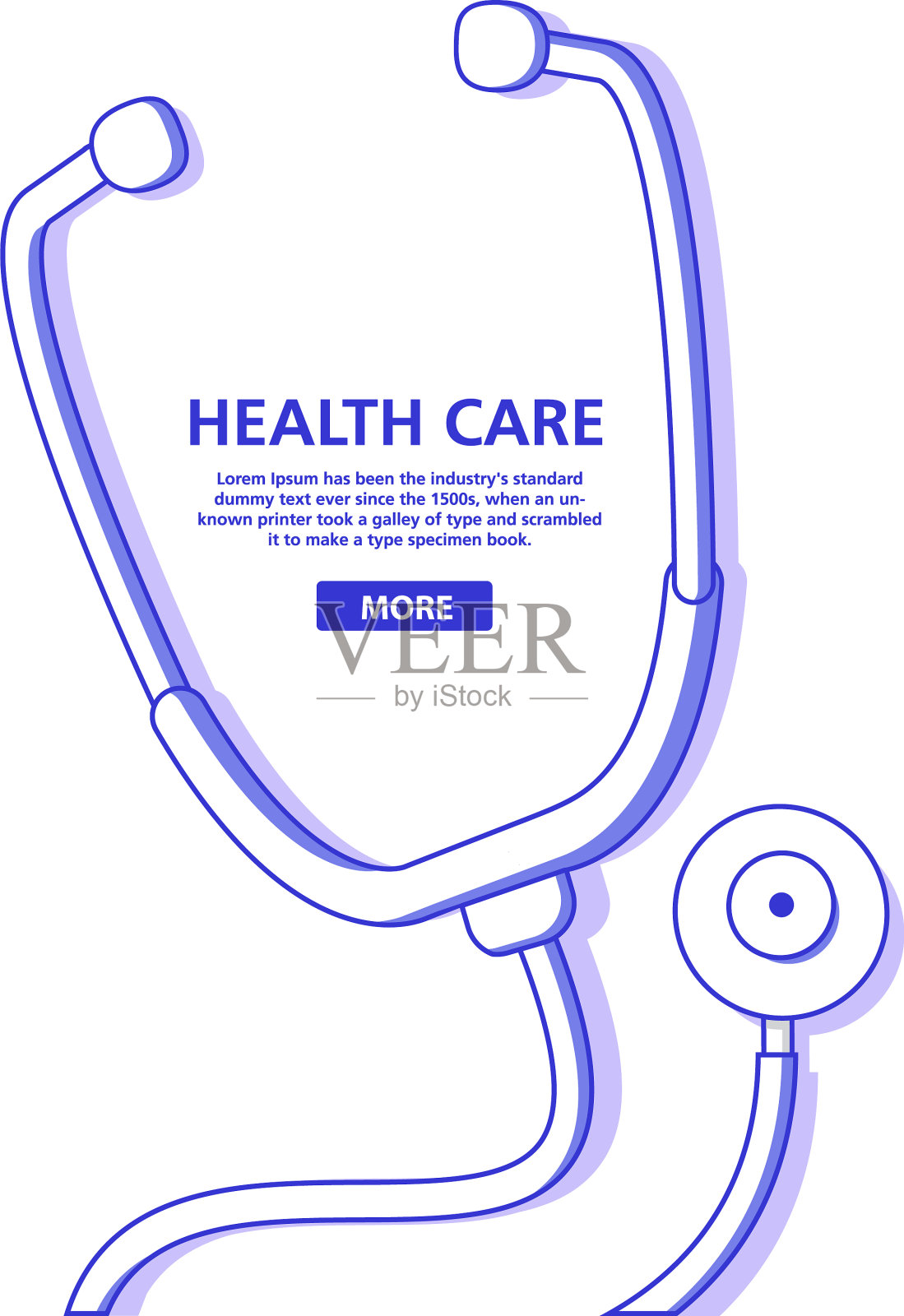 听诊器医疗iconflat孤立上插画图片素材