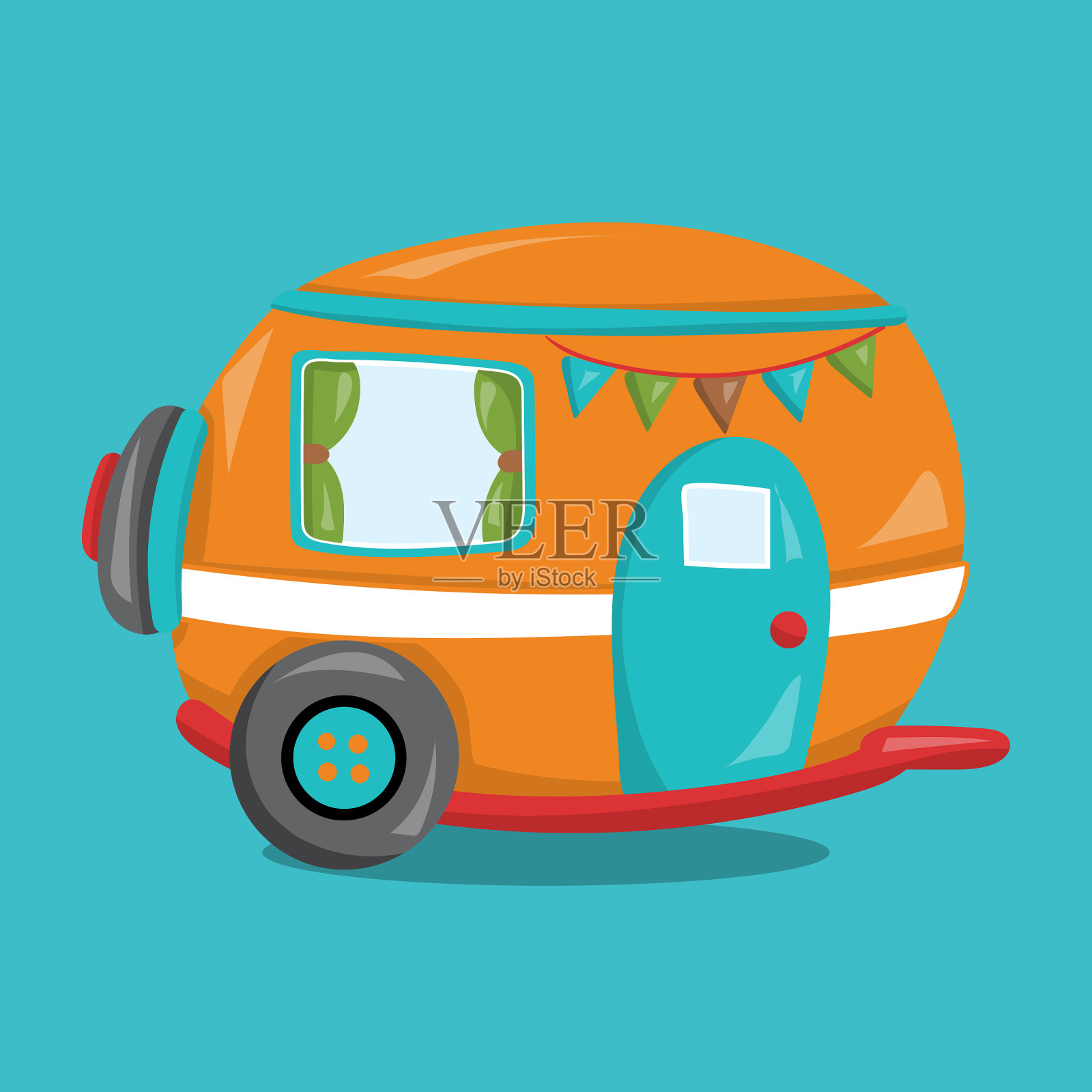 露营车05插画图片素材