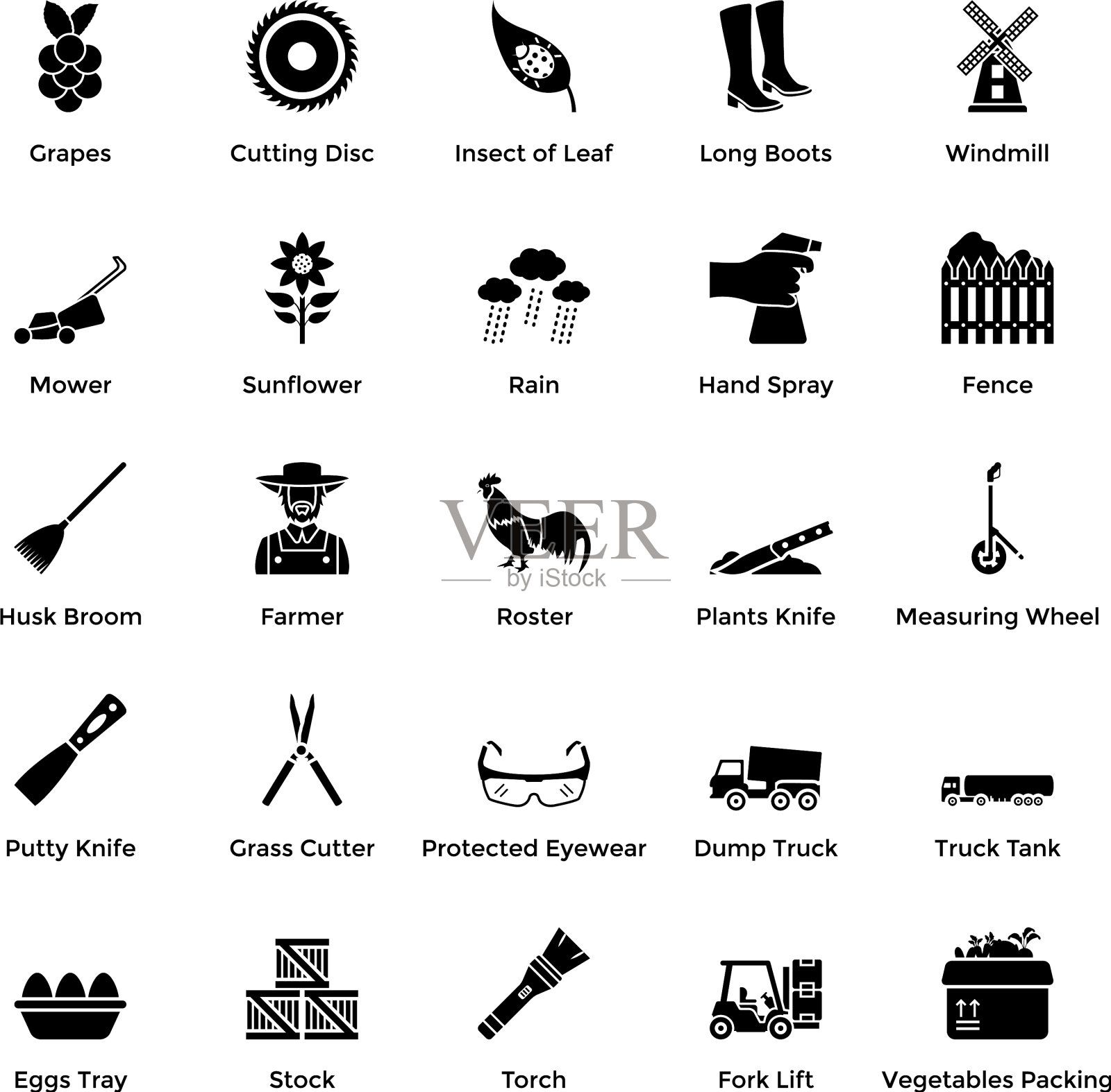 有机农业字形图标集图标素材