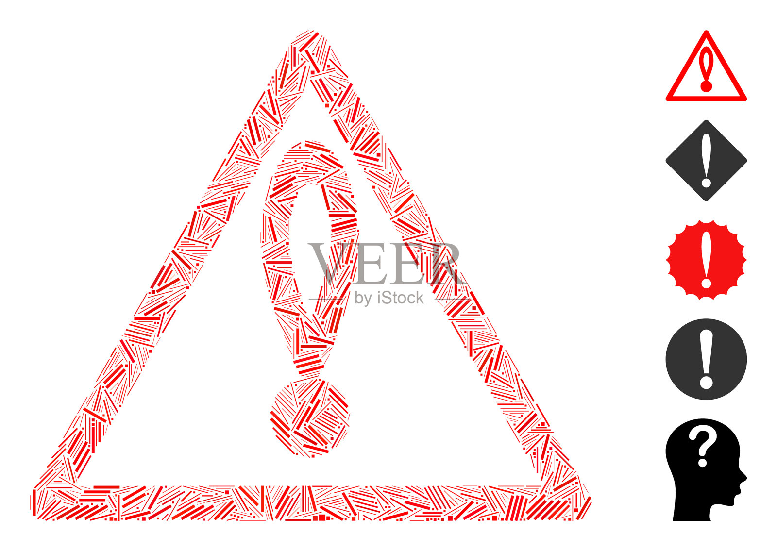 舱口拼贴危险图标插画图片素材