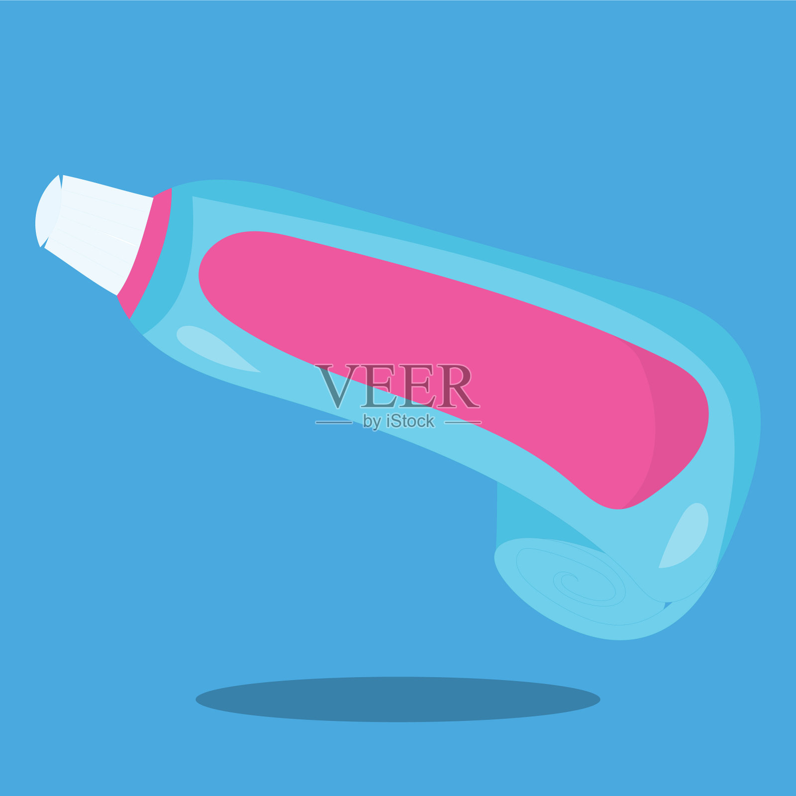 整洁女生牙膏20插画图片素材