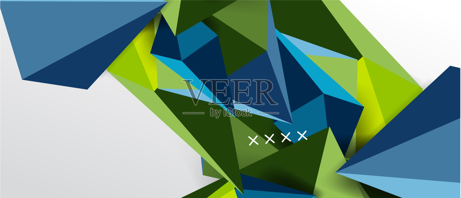 三维低聚抽象形状背景插画图片素材