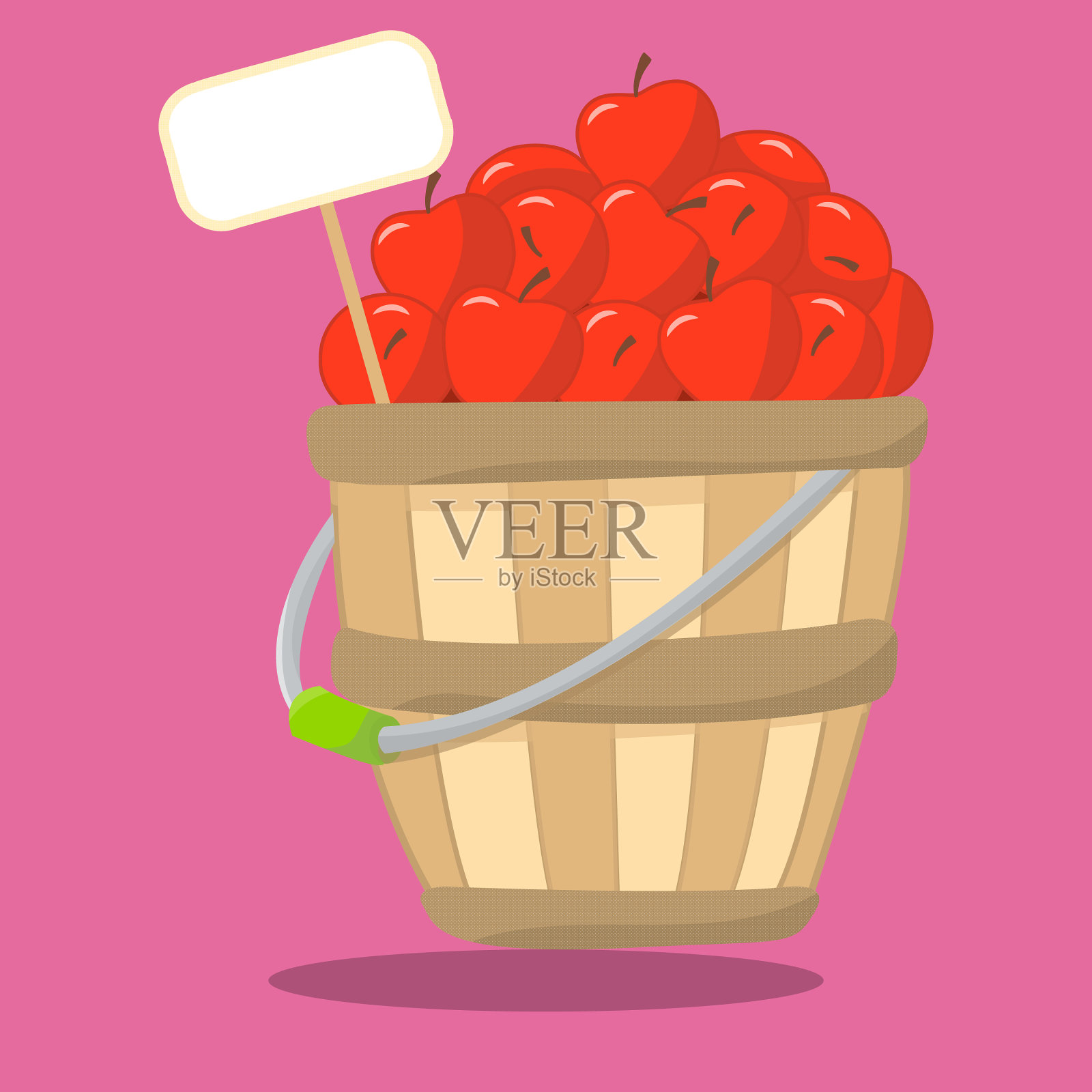 苹果时间有趣的苹果篮子02插画图片素材