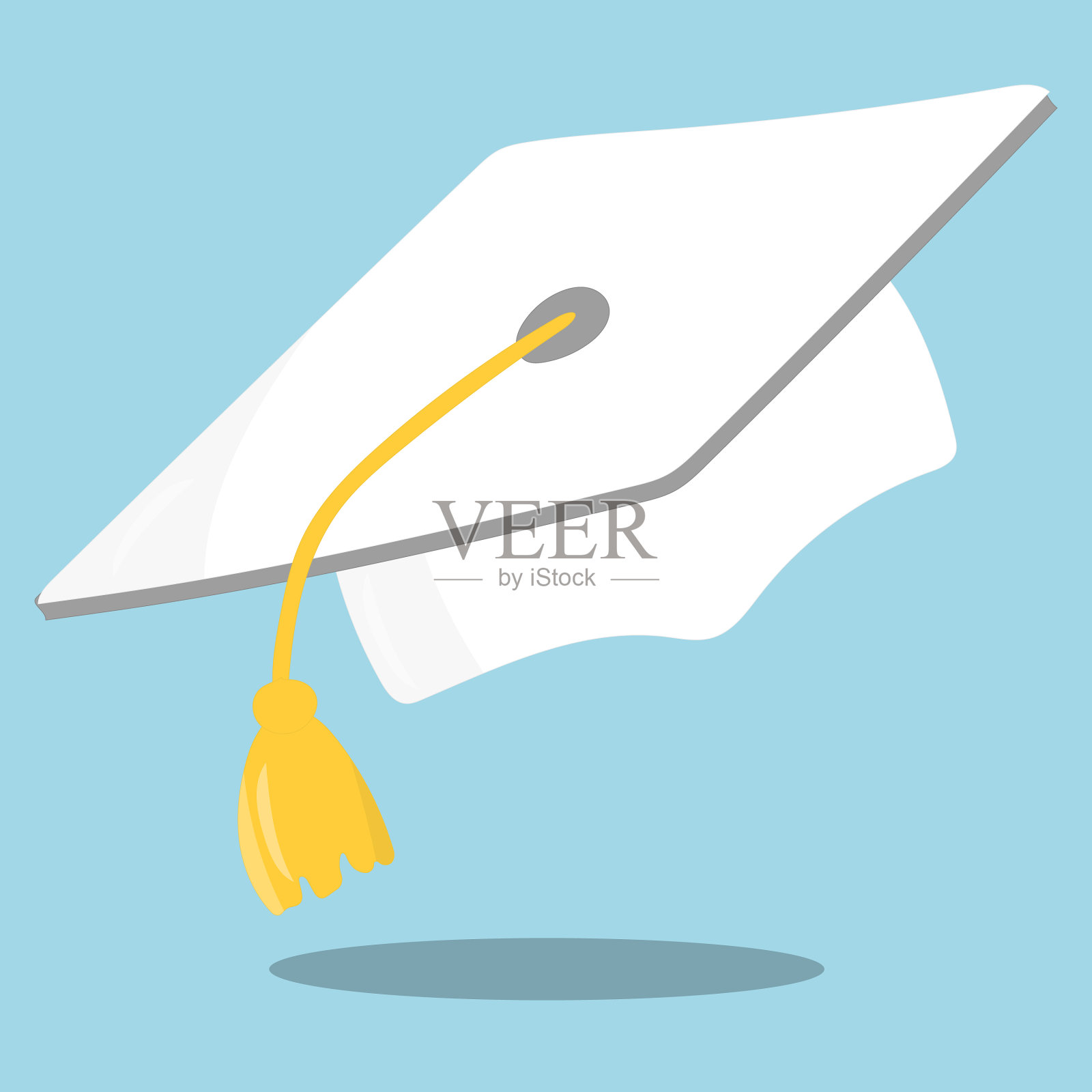 毕业男孩的帽子插画图片素材